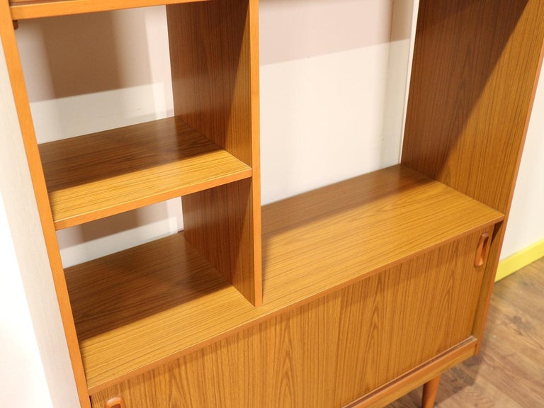 Midcentury Wall Unit Room Divider Bookcase by Schreiber For Sale at 1stDibs