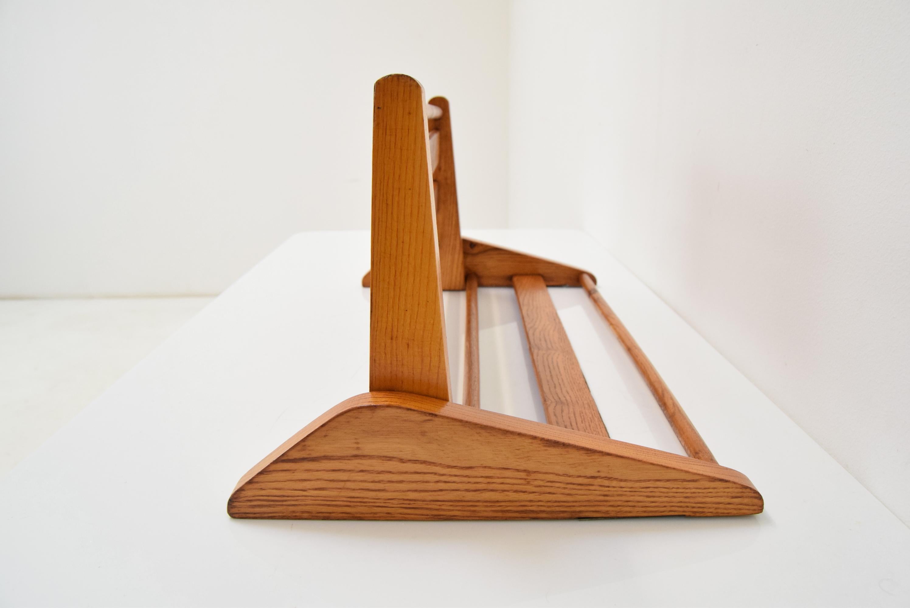 Mid-century  Wall Wooden Folding Shelf, 1950's. In Good Condition In Praha, CZ