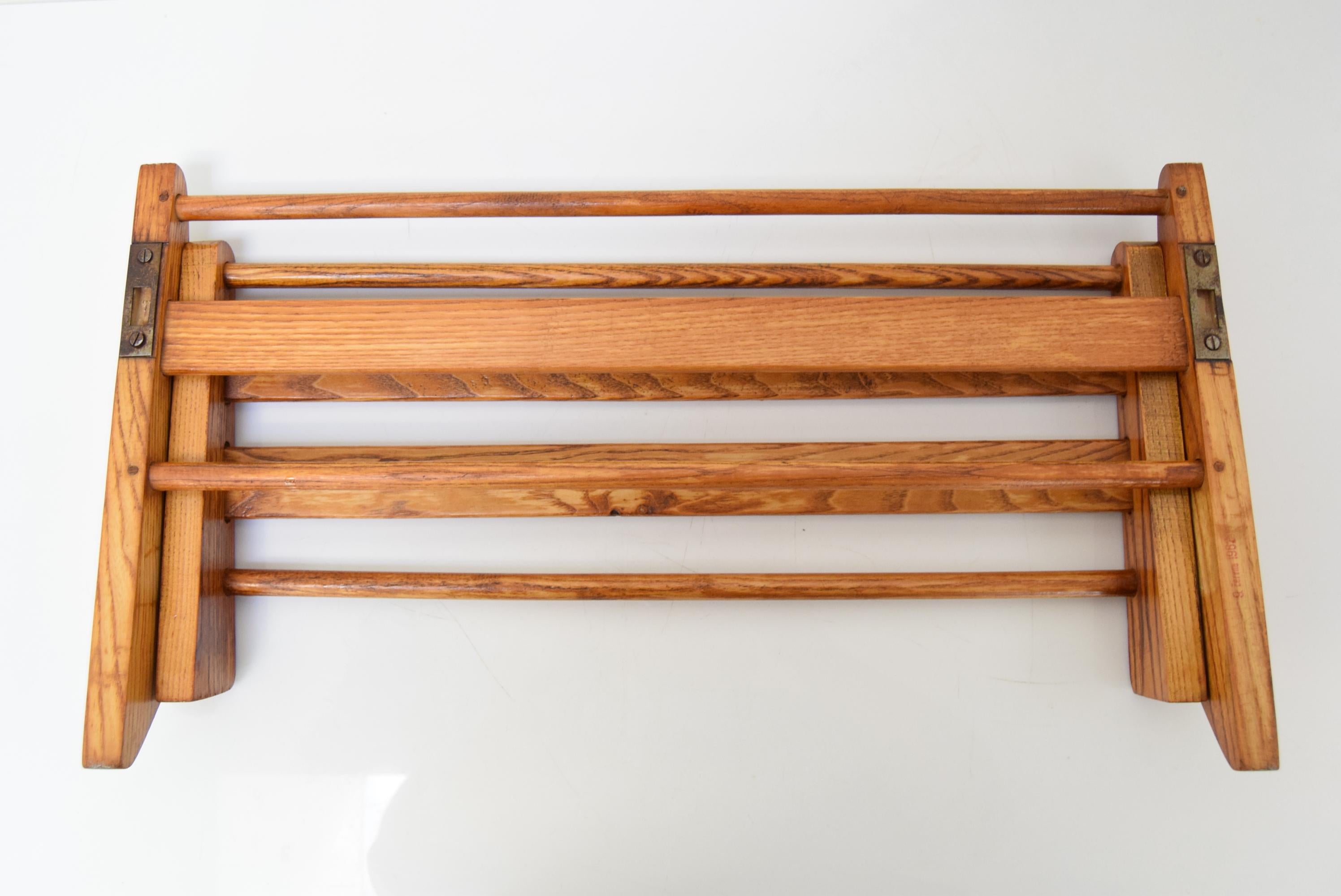 Mid-century  Wall Wooden Folding Shelf/Krasna Jizba, 1950's.  2