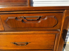 Mid Century Walnut 7 Drawer Dresser by Mainline for Hooker Furniture