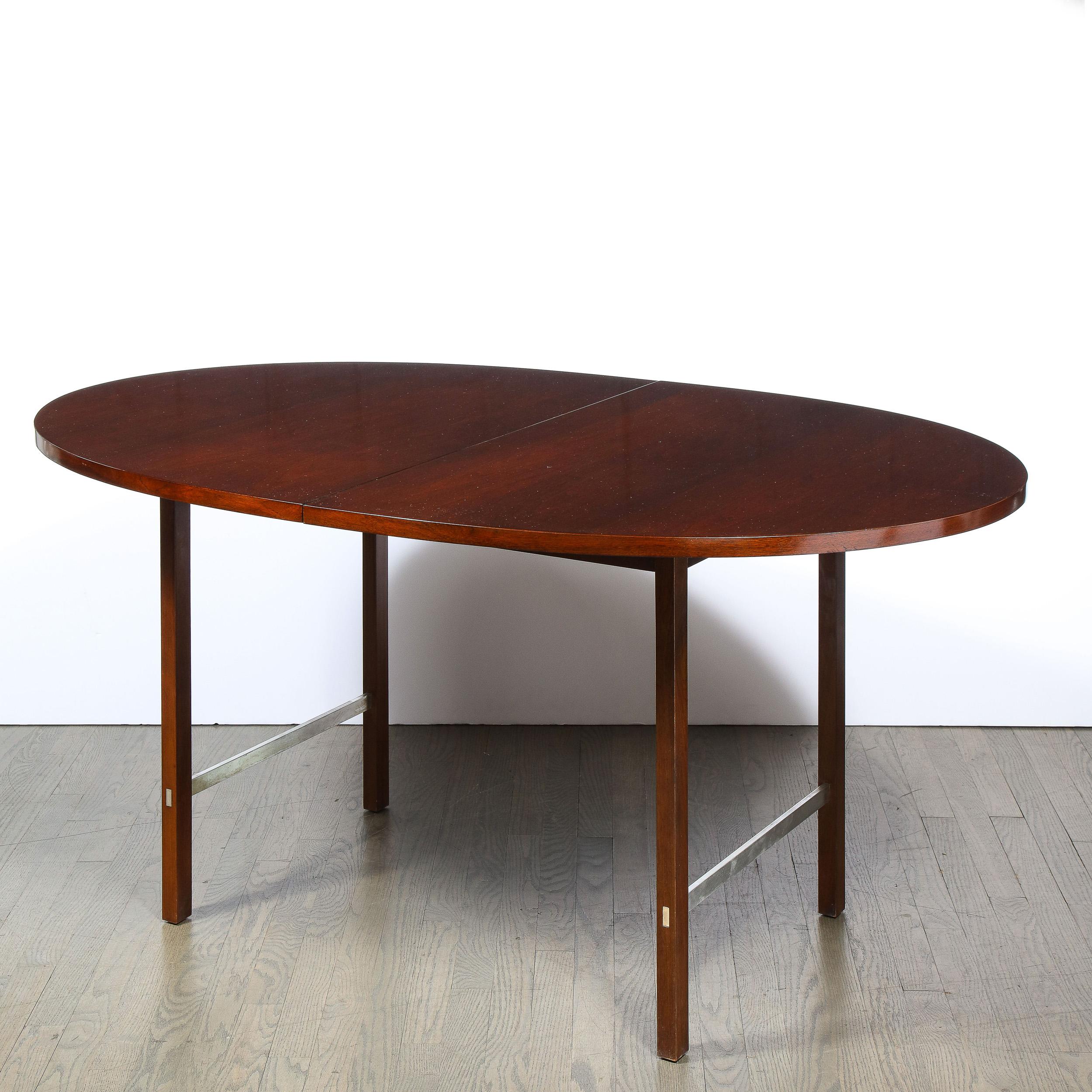 Mid Century Walnut & Aluminum Dining Table by Paul McCobb for Calvin Furniture In Excellent Condition In New York, NY