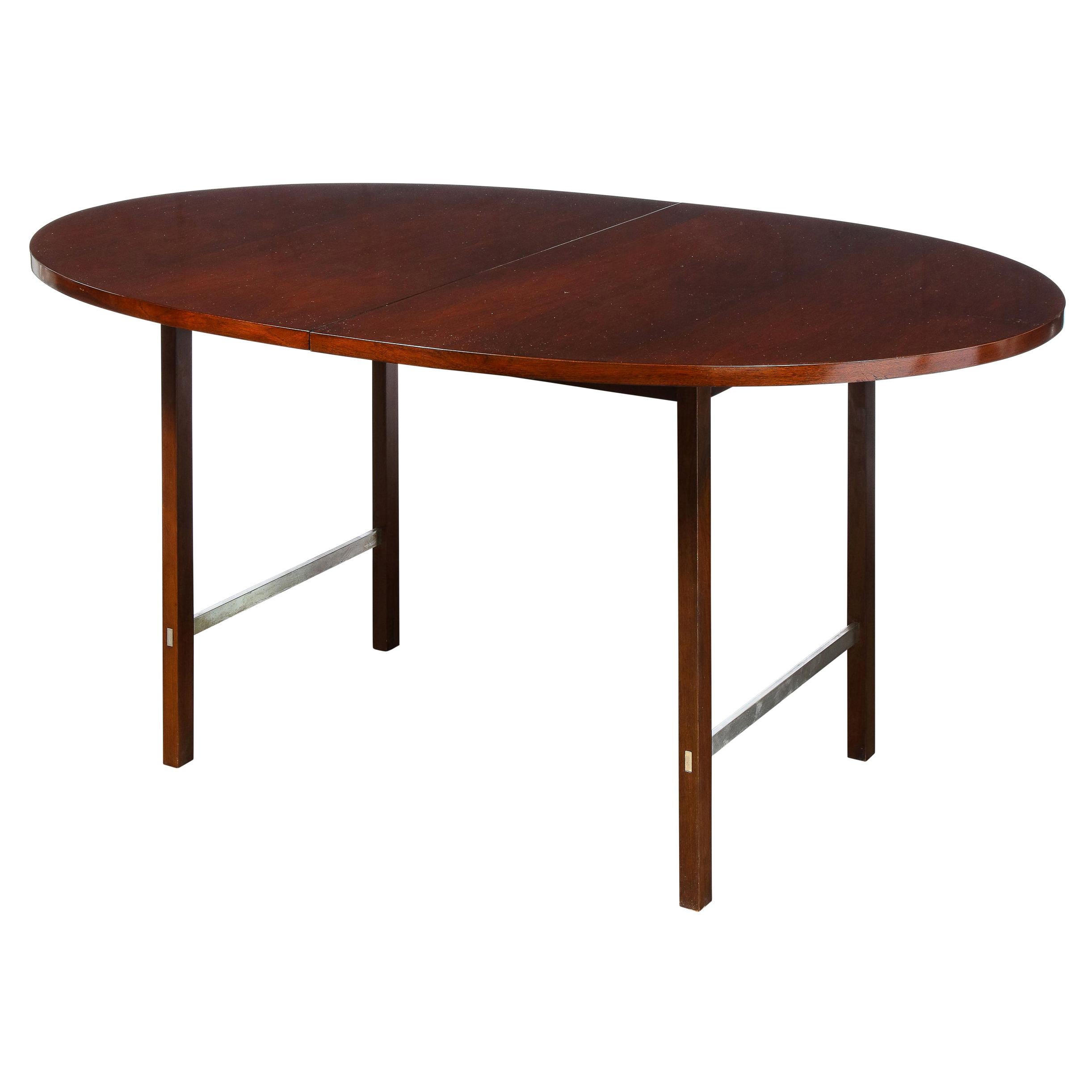 Mid Century Walnut & Aluminum Dining Table by Paul McCobb for Calvin Furniture