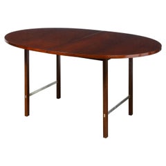 Mid Century Walnut & Aluminum Dining Table by Paul McCobb for Calvin Furniture