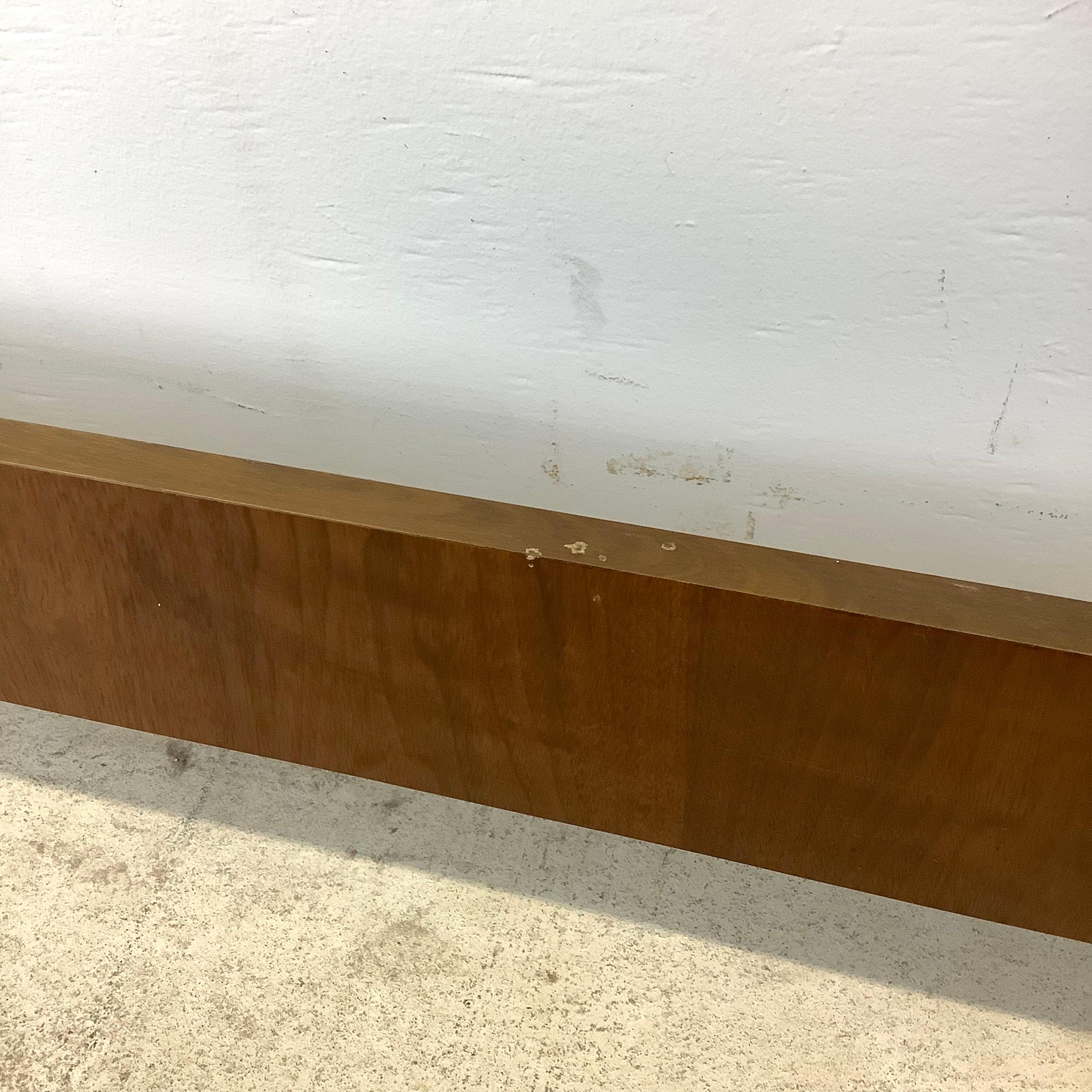 Mid-Century Walnut and Cane Headboard- King For Sale 8