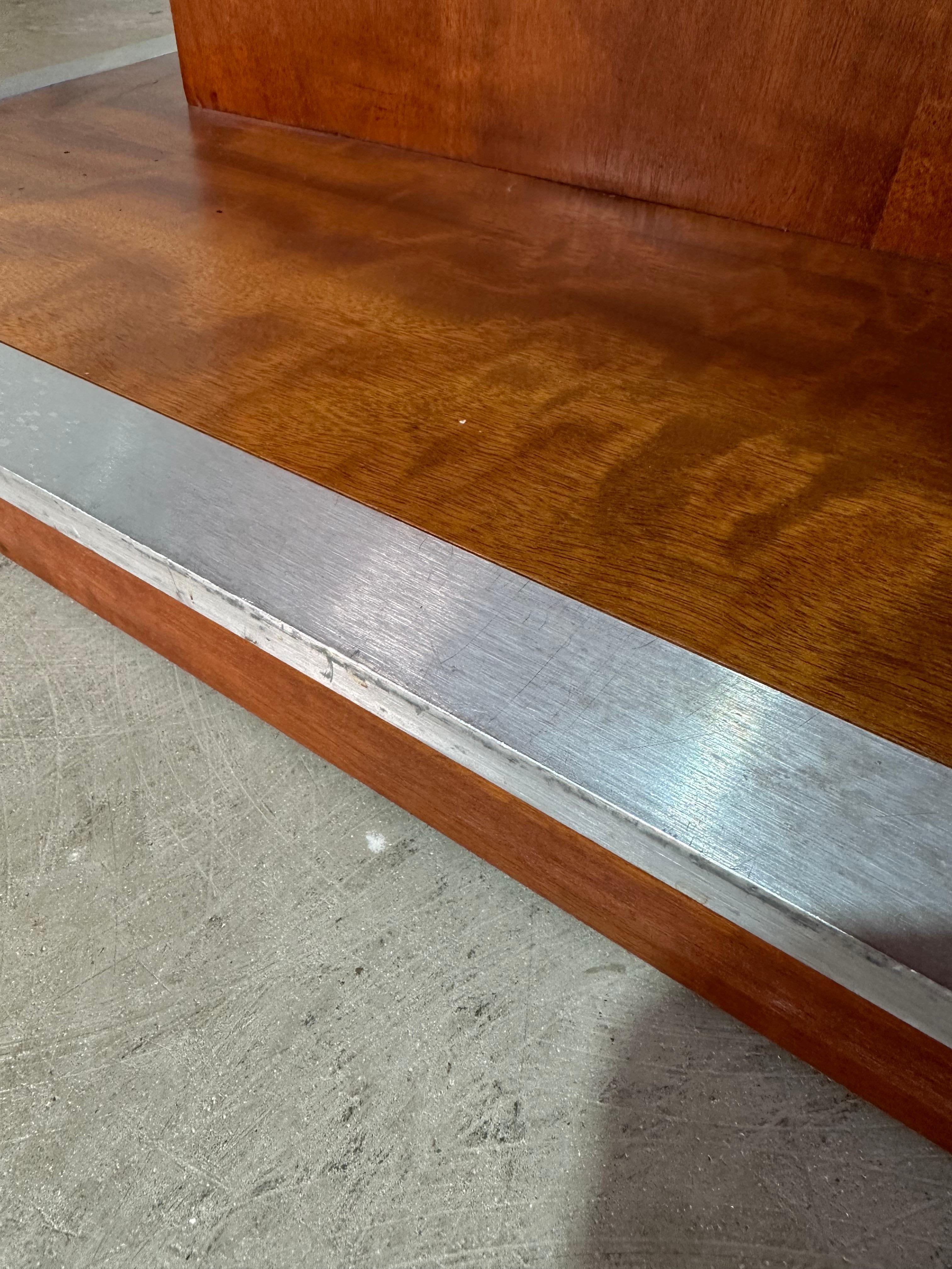 Mid Century Walnut and Chrome Patterns 23 Dining Table by Founders For Sale 5