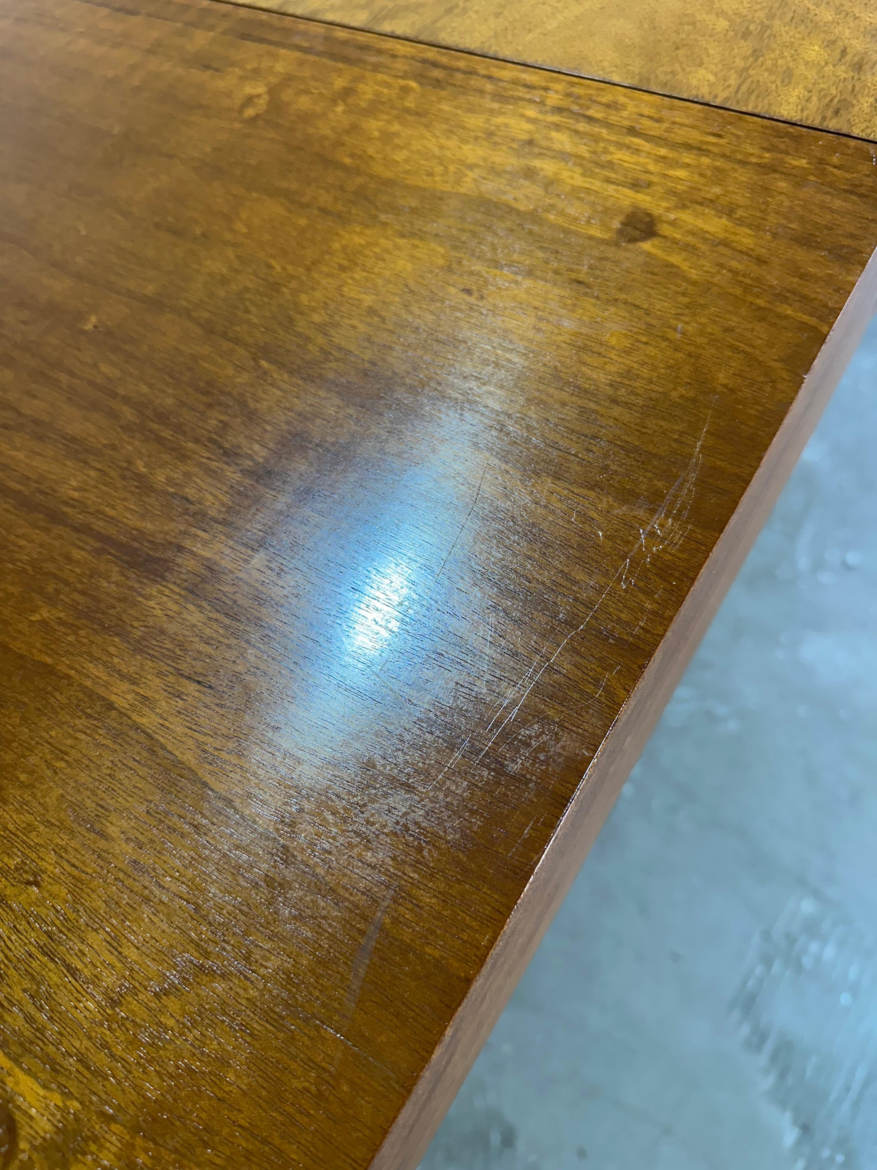 Mid Century Walnut and Chrome Patterns 23 Dining Table by Founders For Sale 6
