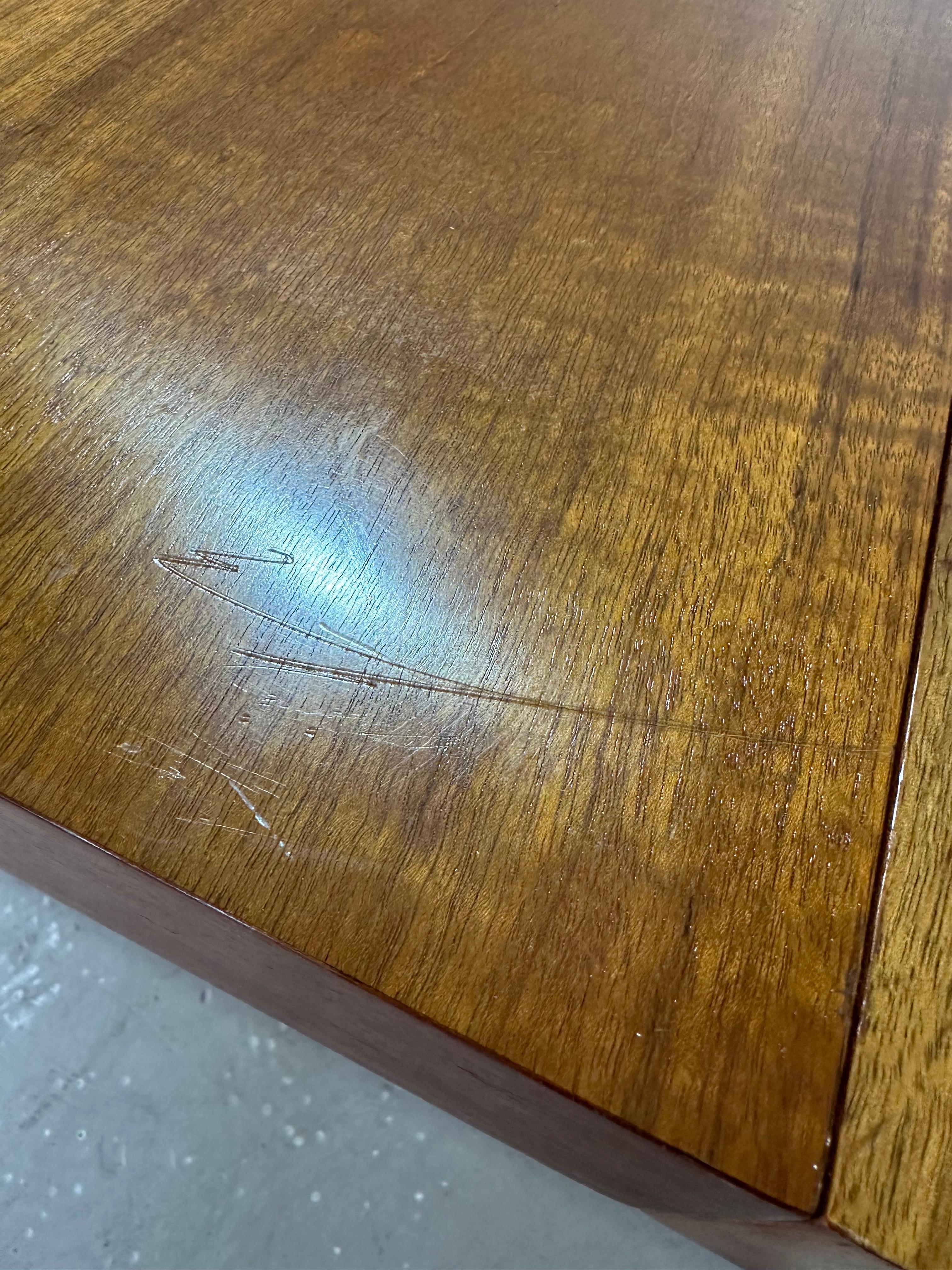 Mid Century Walnut and Chrome Patterns 23 Dining Table by Founders For Sale 7