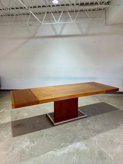 Mid Century Walnut and Chrome Patterns 23 Dining Table by Founders