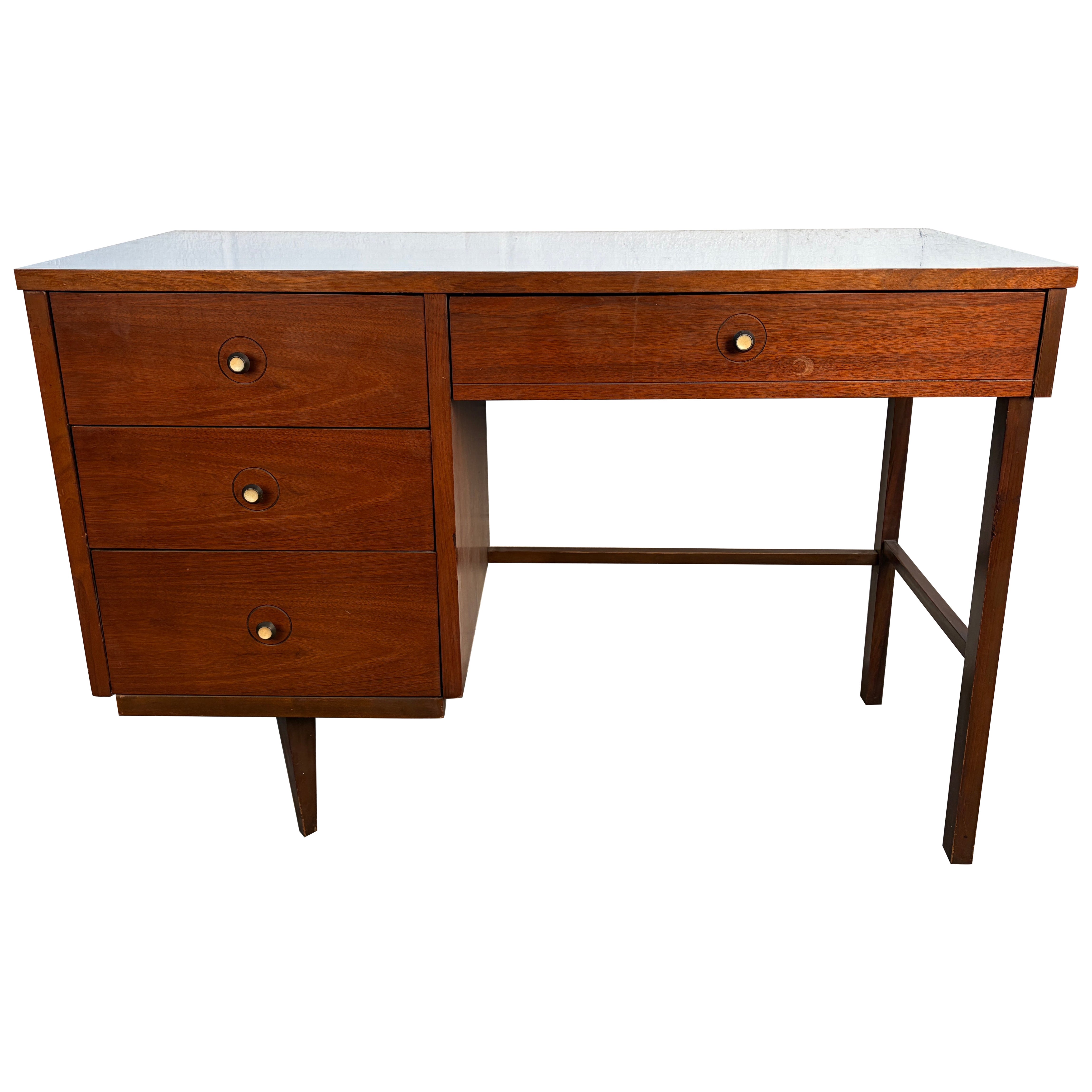 Mid-Century Walnut and Formica Top Writing Desk