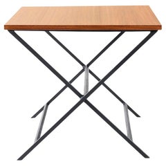 Mid-Century Walnut and Iron Table