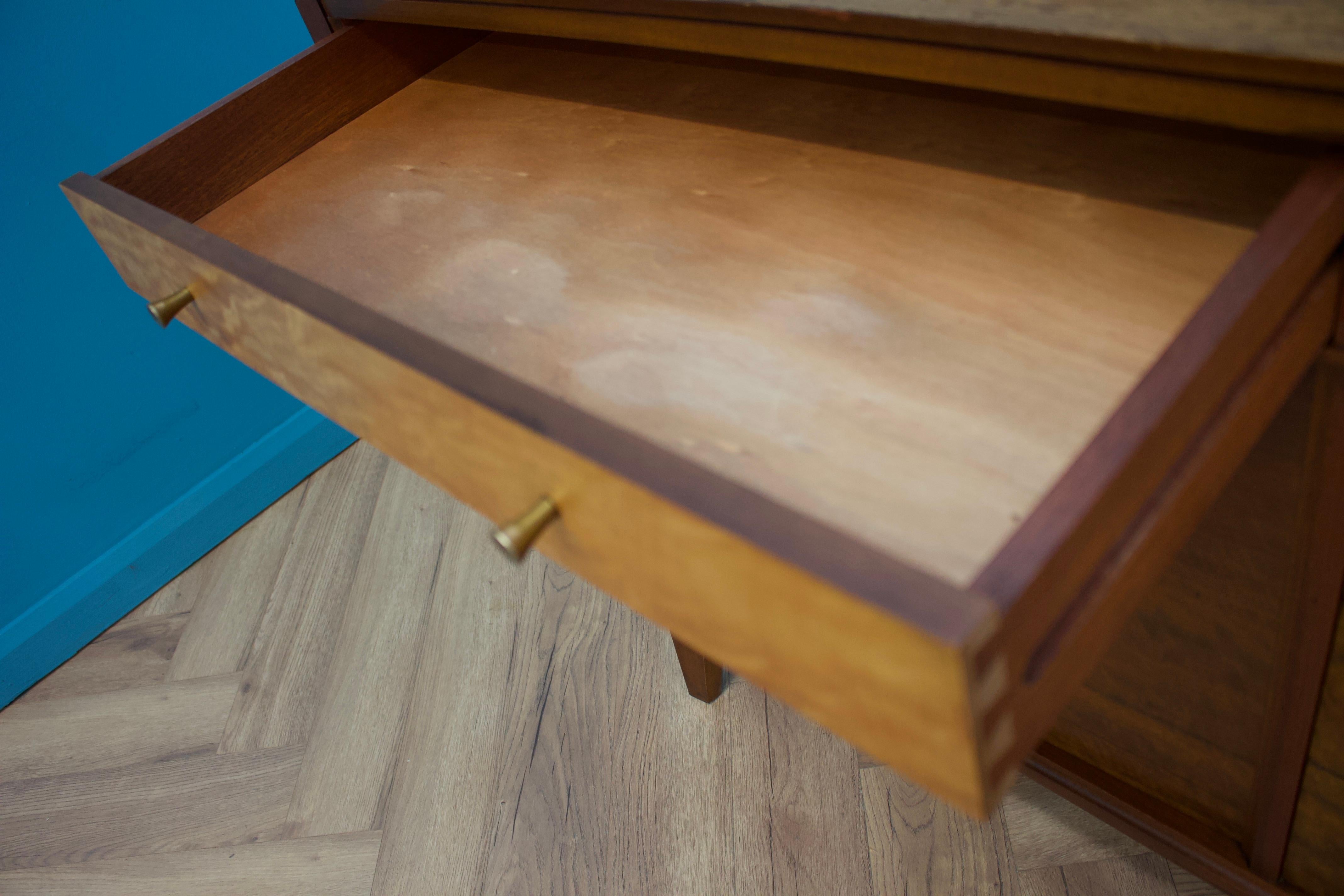 Mid Century Walnut and Maple Sideboard, 1960s 3