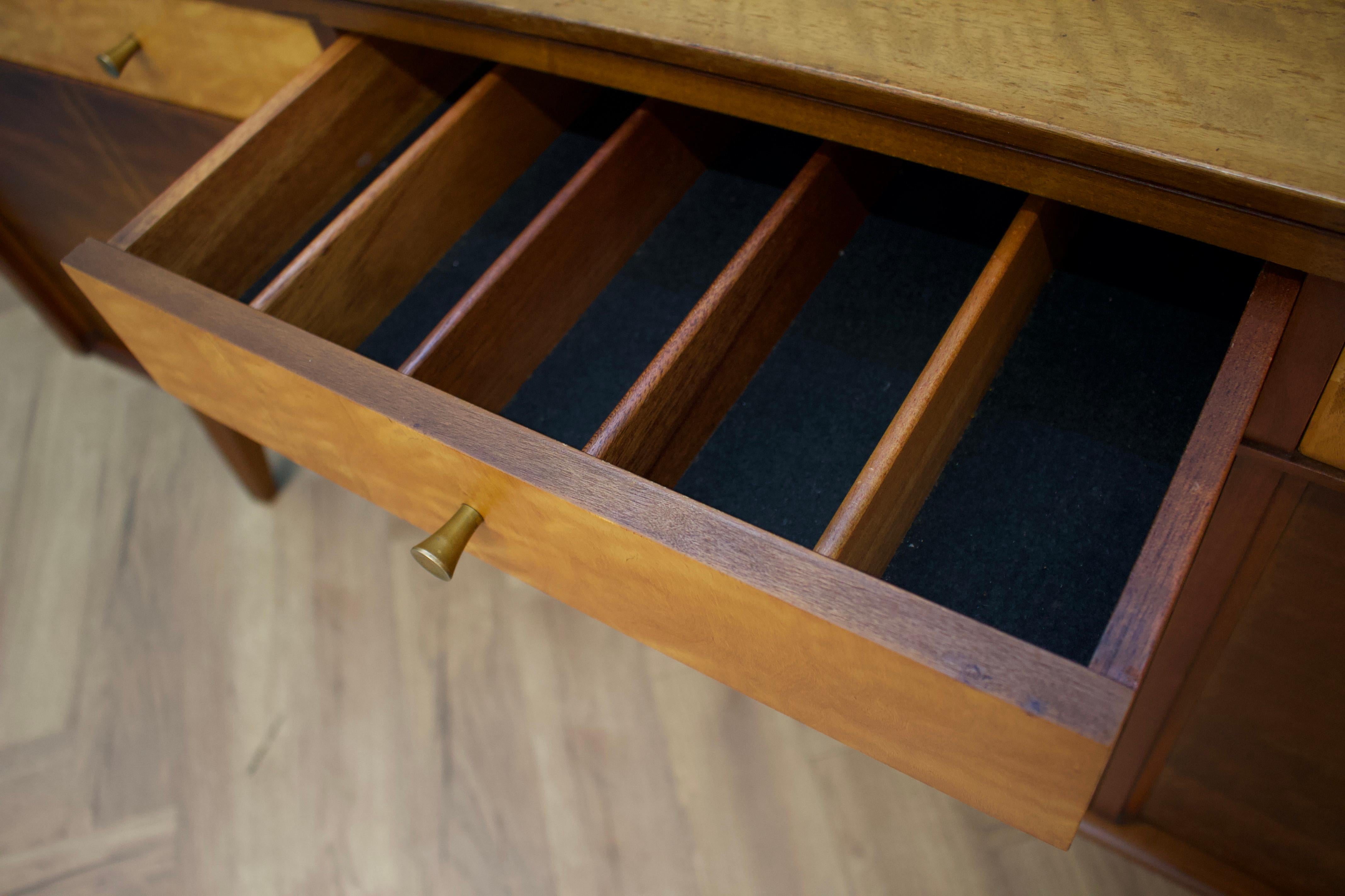 Mid Century Walnut and Maple Sideboard, 1960s 2
