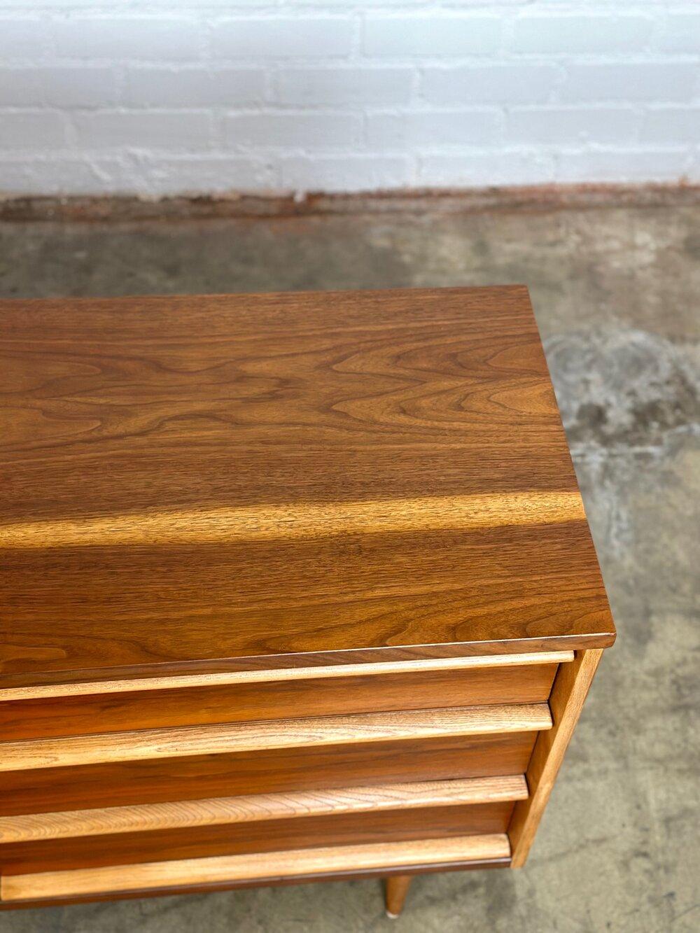 Midcentury Walnut and Oak Dresser by Bassett Furniture 3