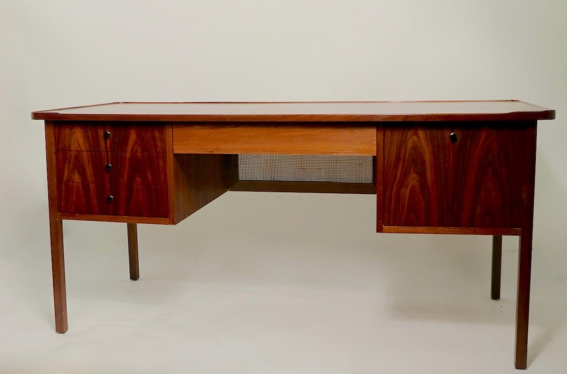 Mid Century Walnut and Rosewood Desk 3