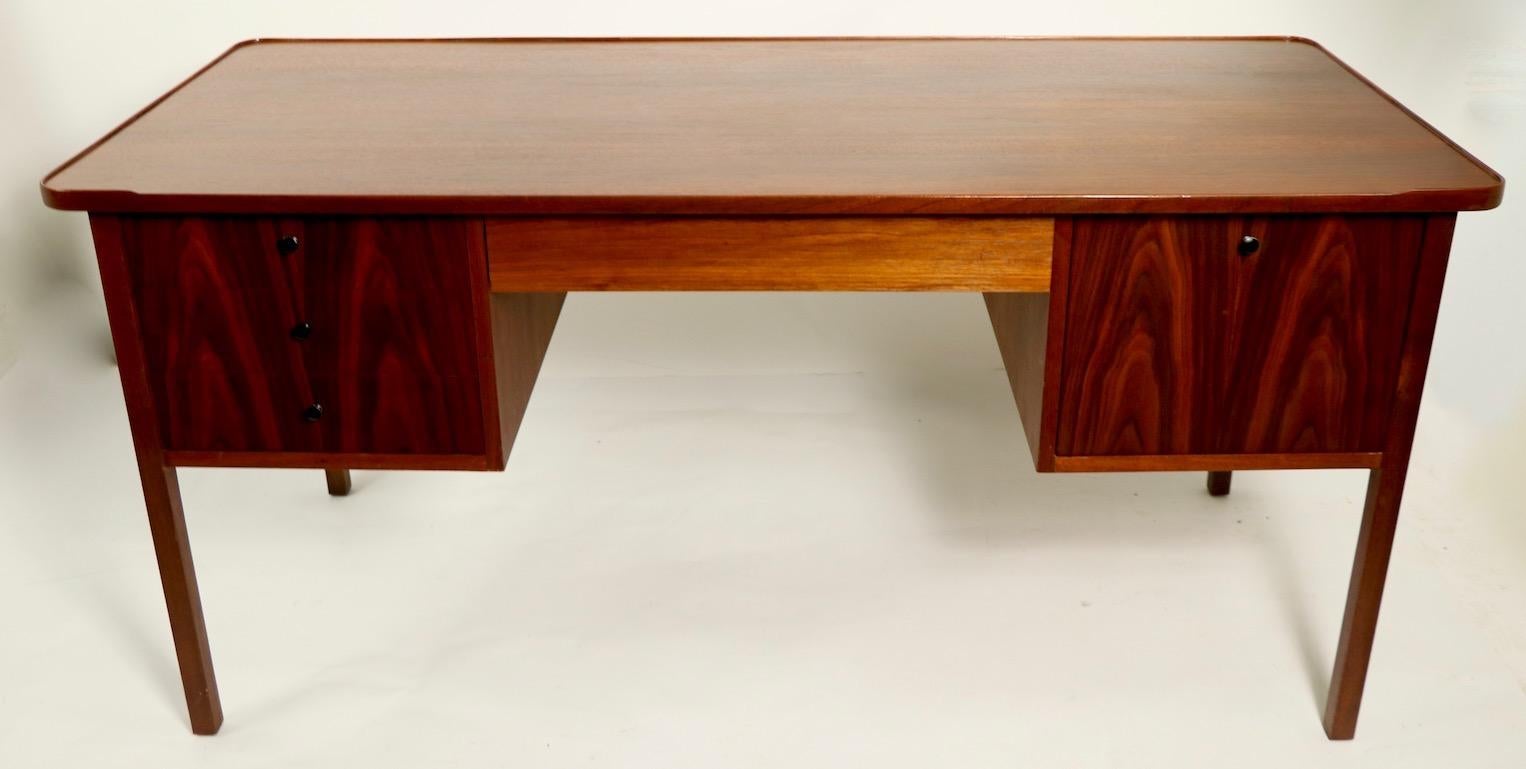 Mid Century Walnut and Rosewood Desk 4