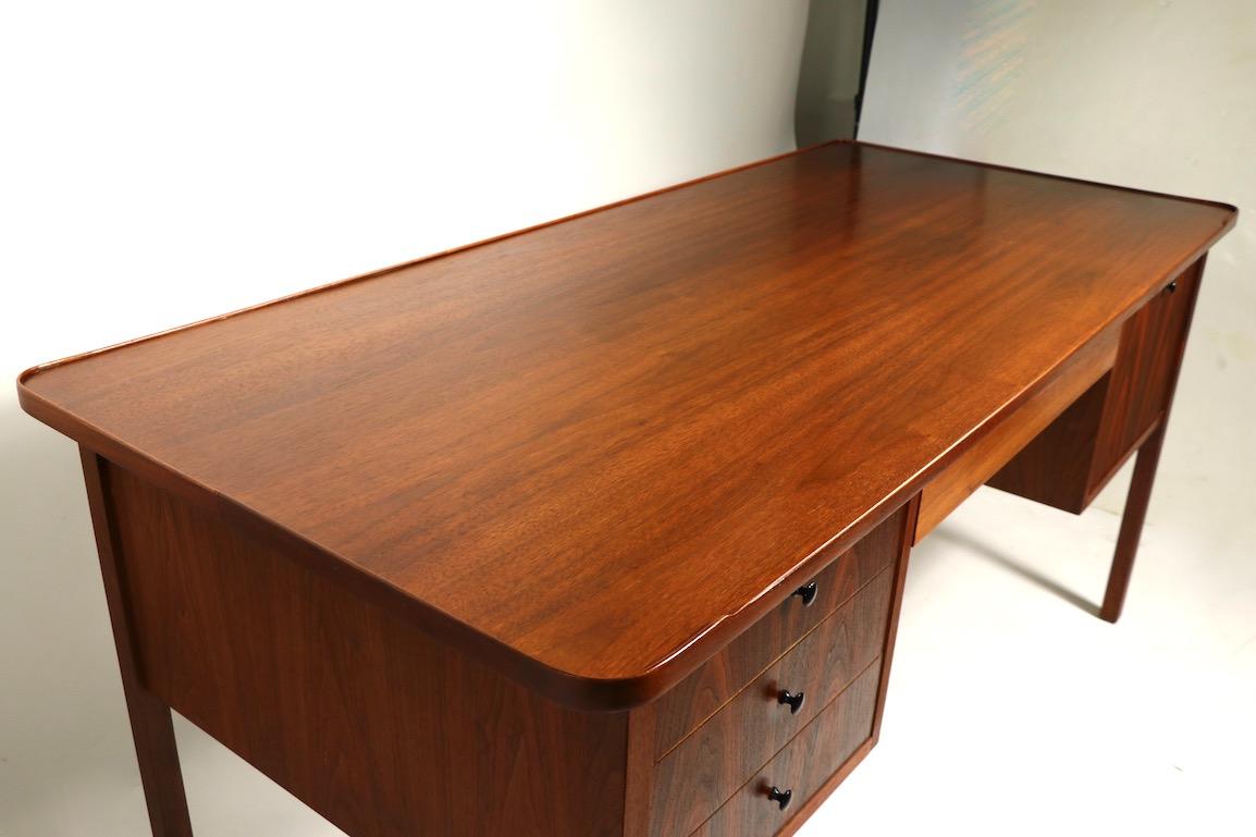 Mid Century Walnut and Rosewood Desk 1