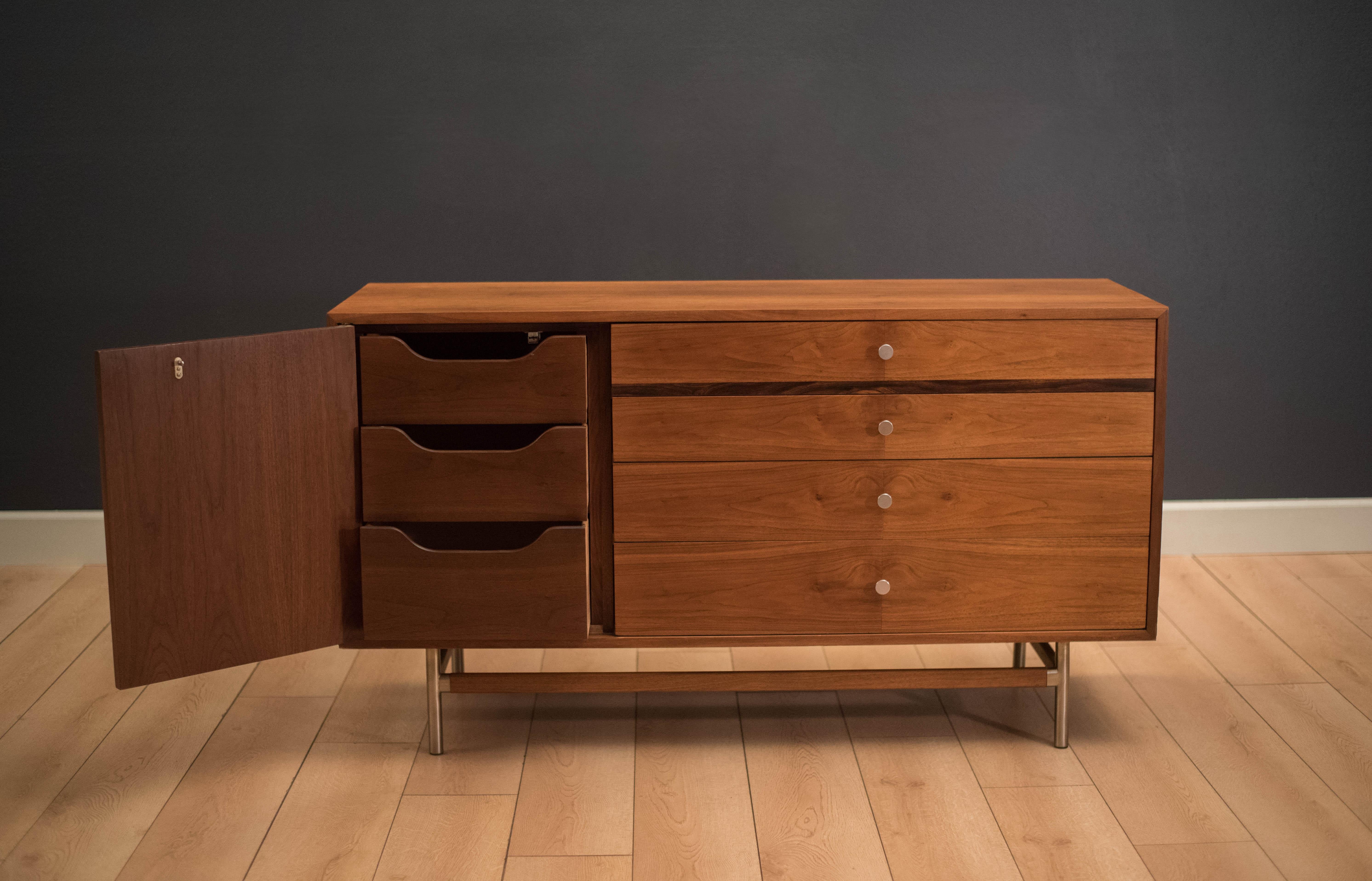 Mid-Century Modern Mid Century Walnut and Rosewood Dresser