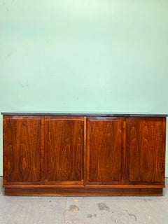 Mid Century Walnut and Slate Cabinet