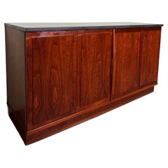 Mid Century Walnut and Slate Cabinet