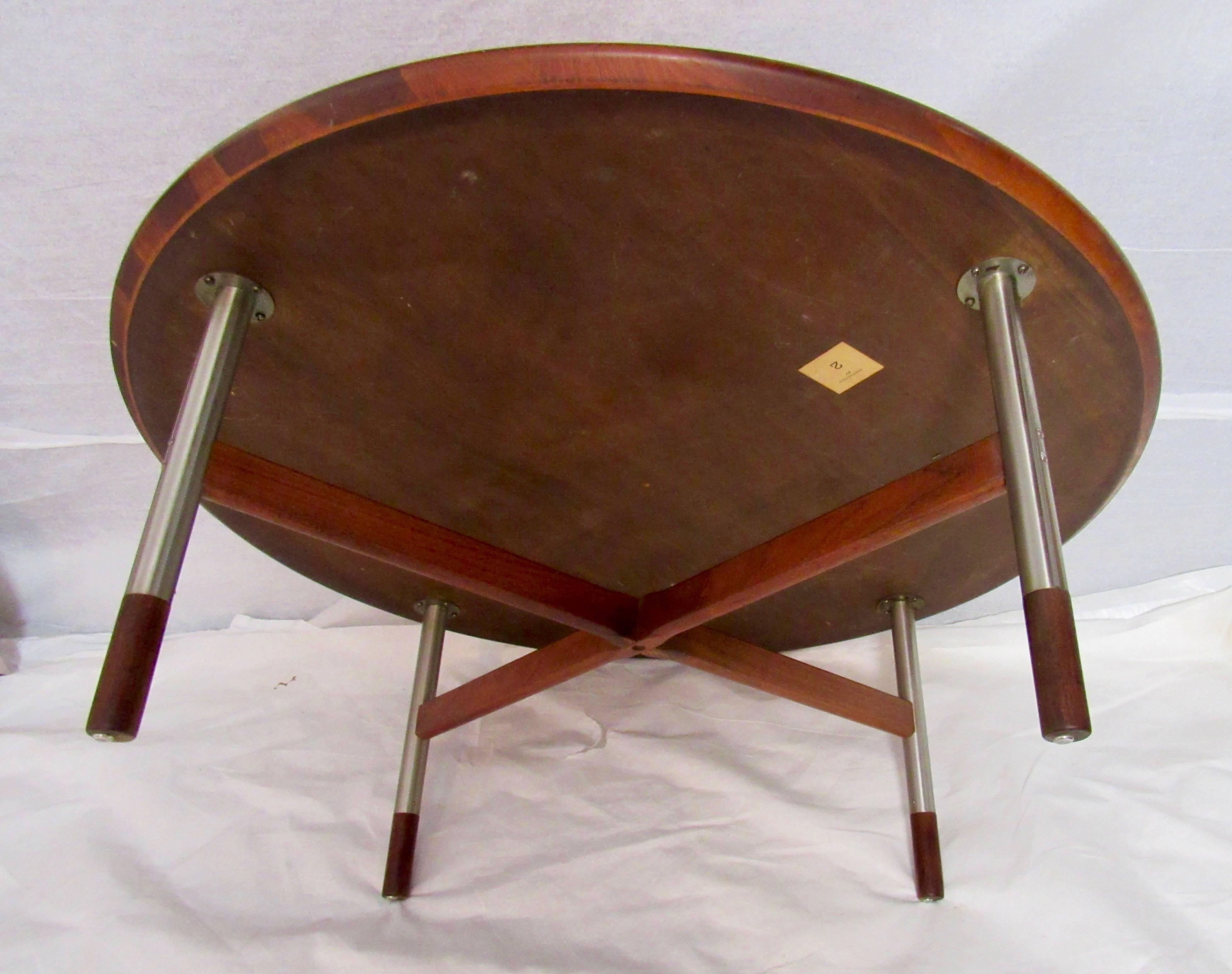 Jack Cartwright Walnut and Steel Coffee Table for Founders Furniture C. 1965 In Good Condition For Sale In Camden, ME