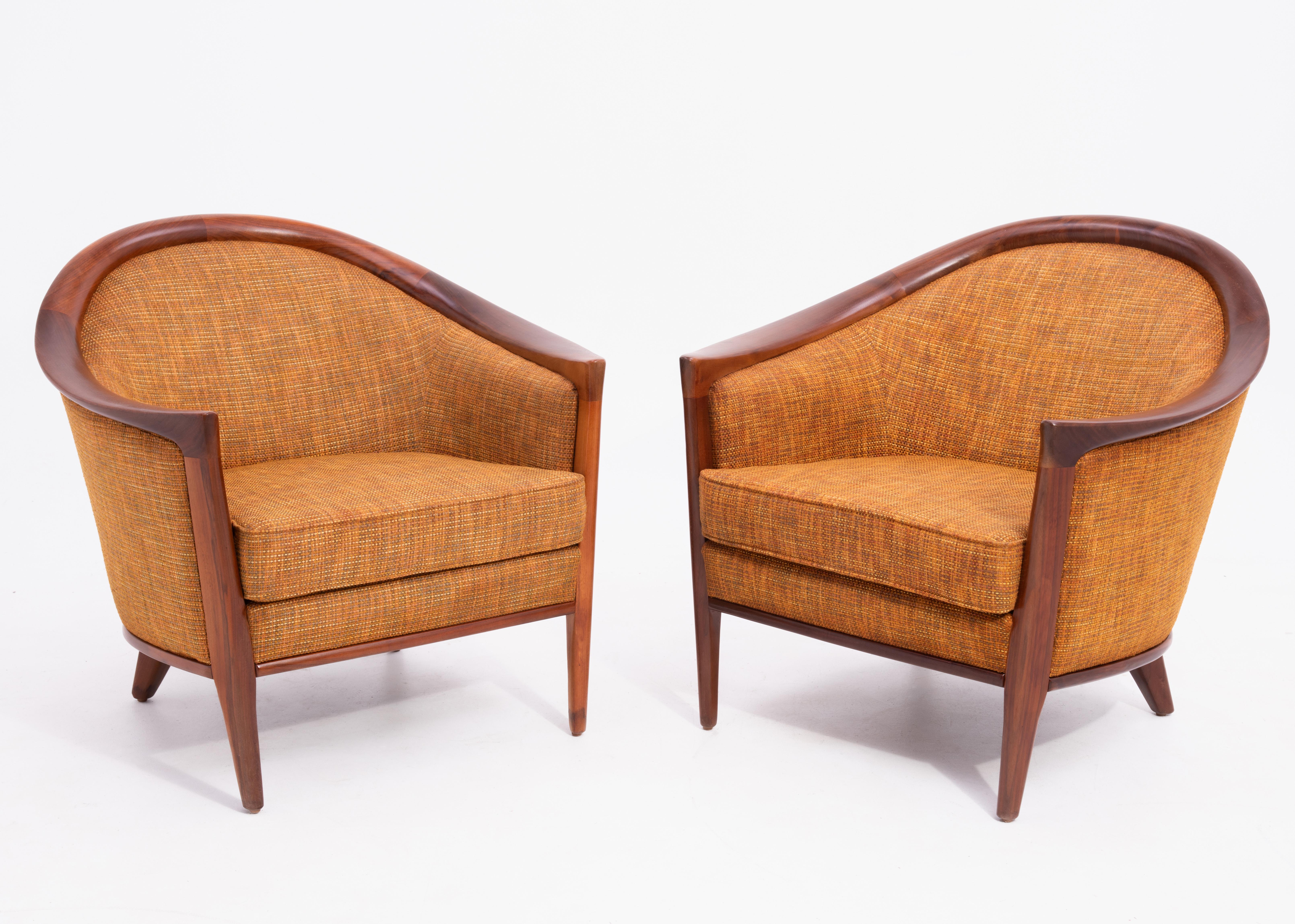 Mid Century Walnut Aristokrat Lounge Chair Bertil Fridhagen Sweden 1960s a Pair For Sale 3