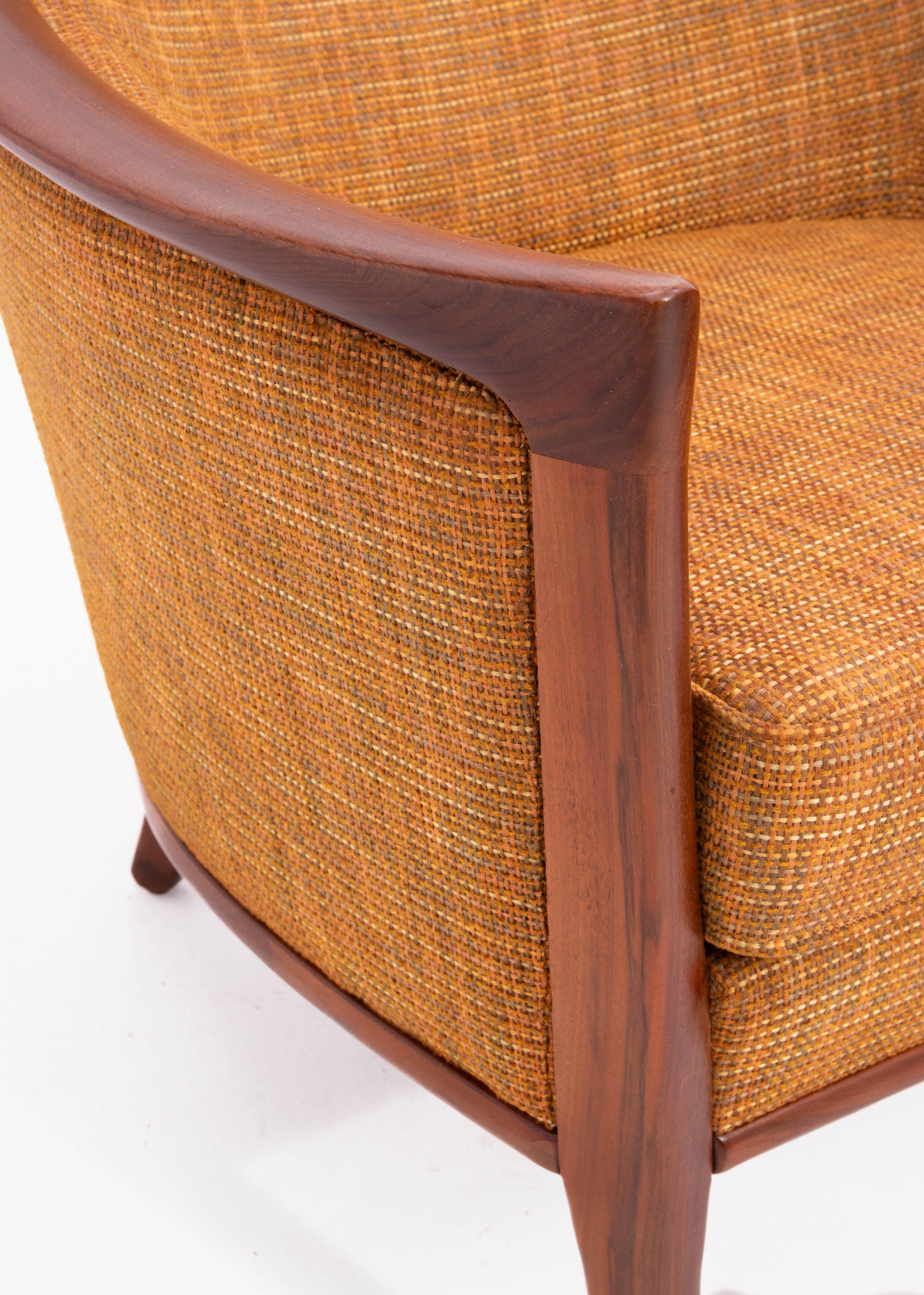 Mid Century Walnut Aristokrat Lounge Chair Bertil Fridhagen Sweden 1960s a Pair 8