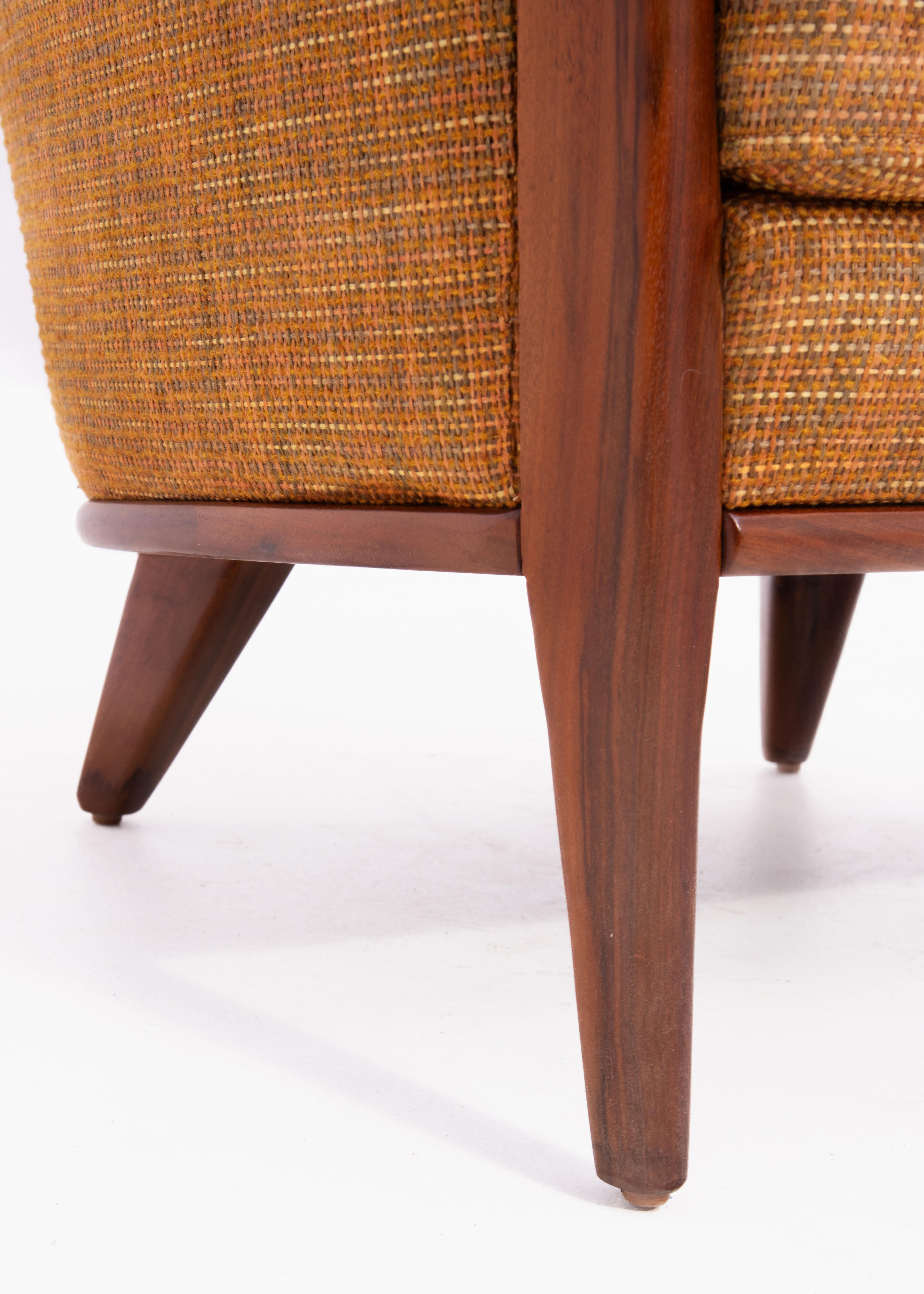 Mid Century Walnut Aristokrat Lounge Chair Bertil Fridhagen Sweden 1960s a Pair For Sale 9