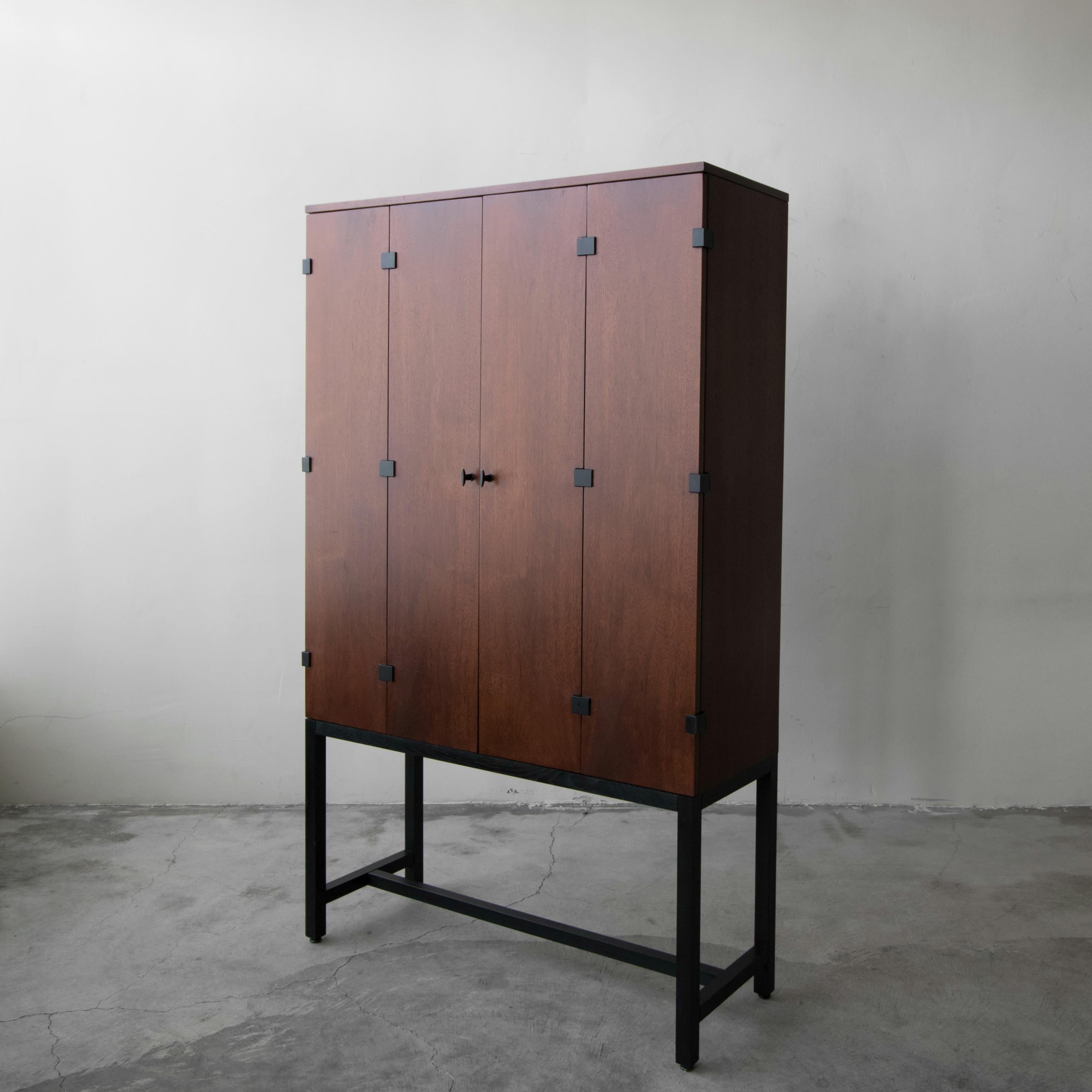 Mid-Century Modern Midcentury Walnut Armoire Cabinet by Directional
