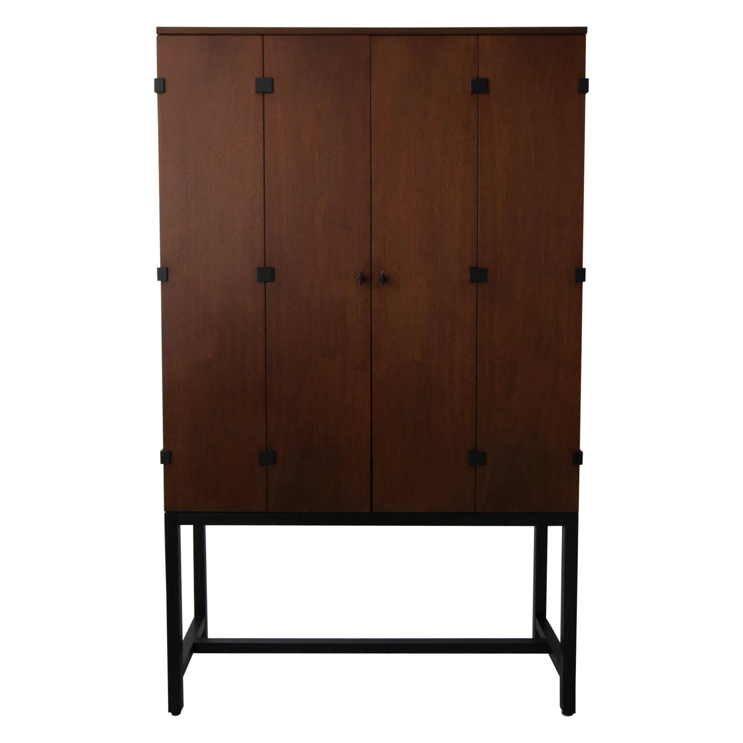 Midcentury Walnut Armoire Cabinet by Directional
