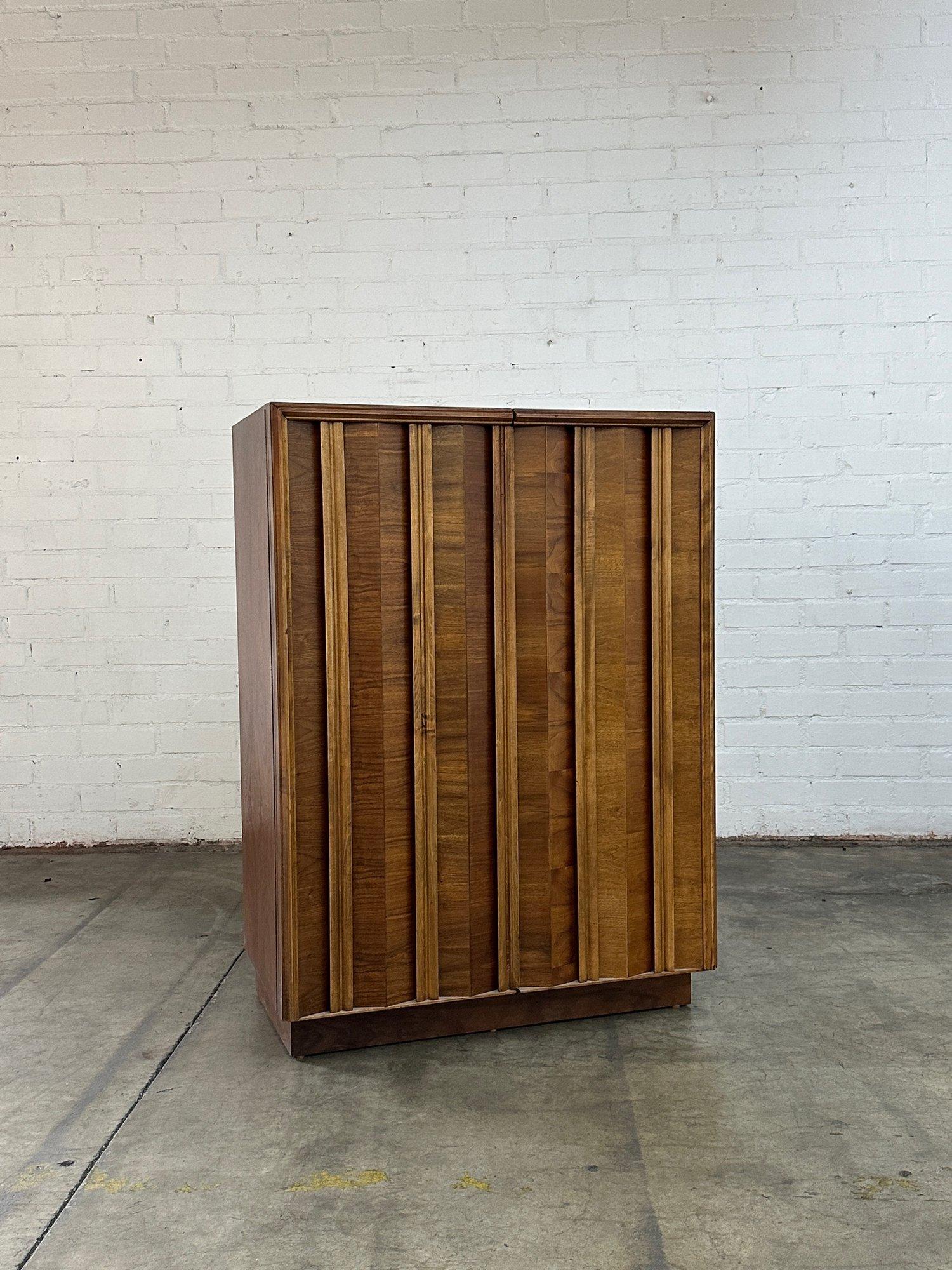 Mid Century Walnut Armoire In Good Condition For Sale In Los Angeles, CA