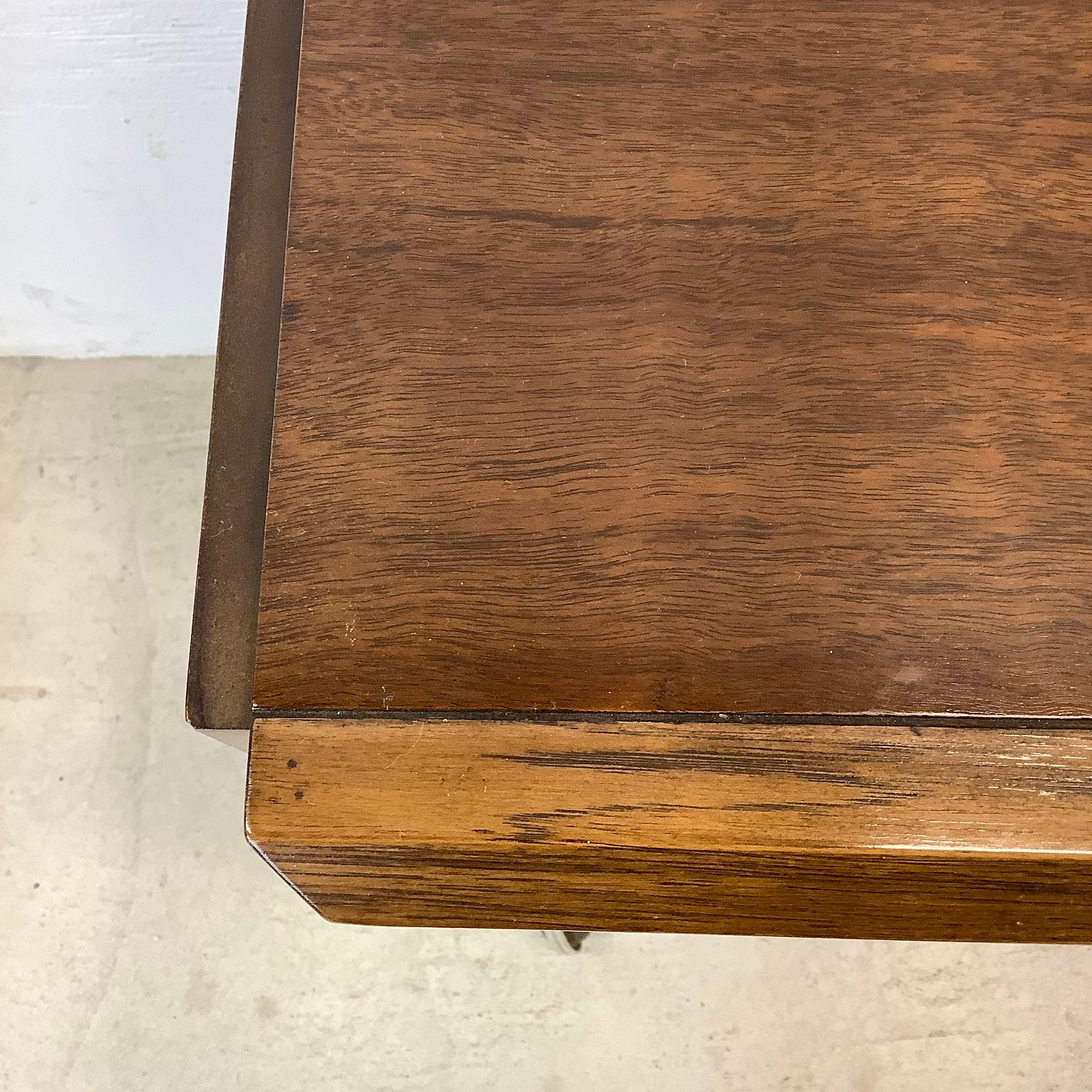Mid-Century Walnut Bar Cart With Leaves For Sale 5