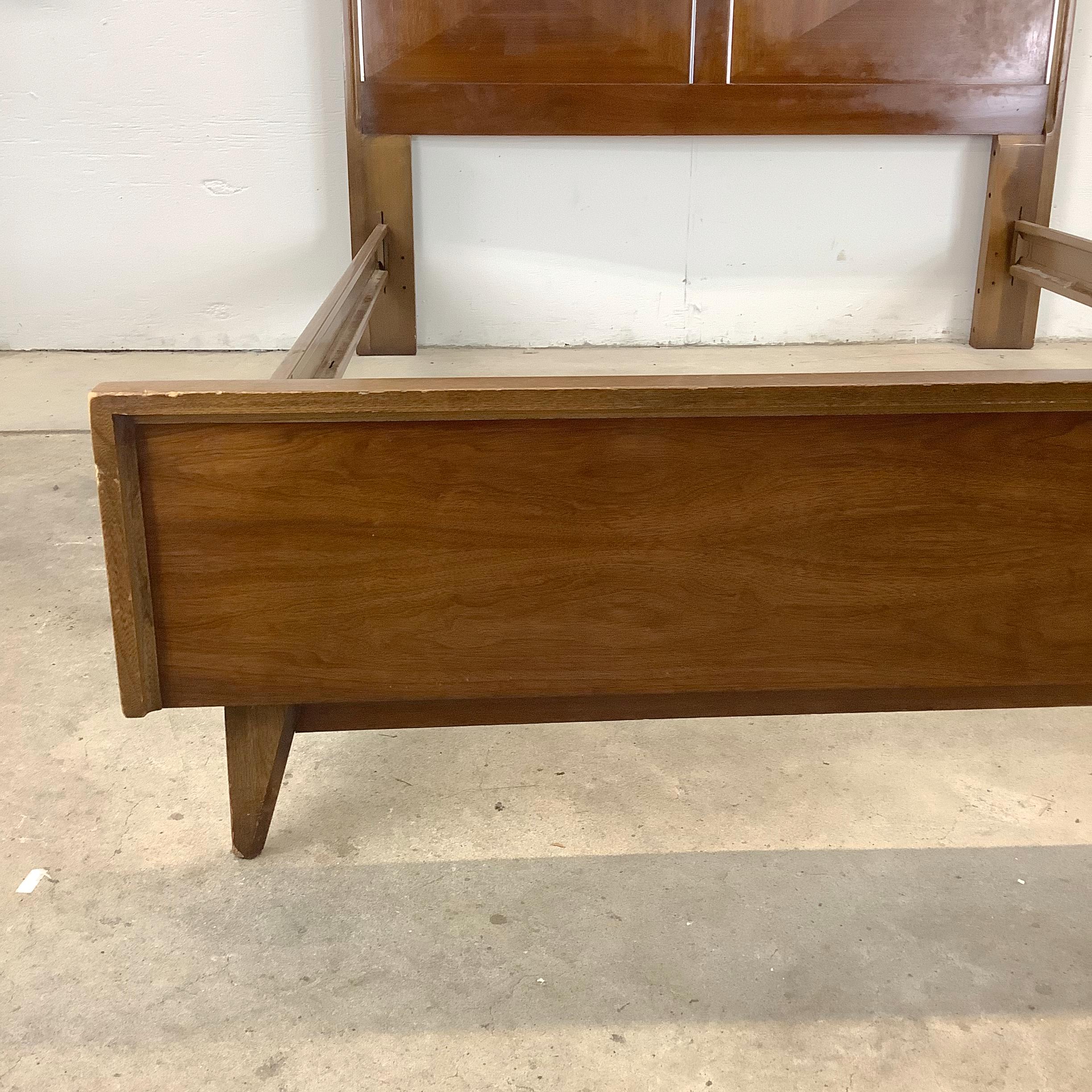 Mid-Century Walnut Bed Frame- full size 3