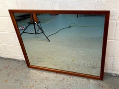 Mid-Century Walnut Bedroom Wall Mirror