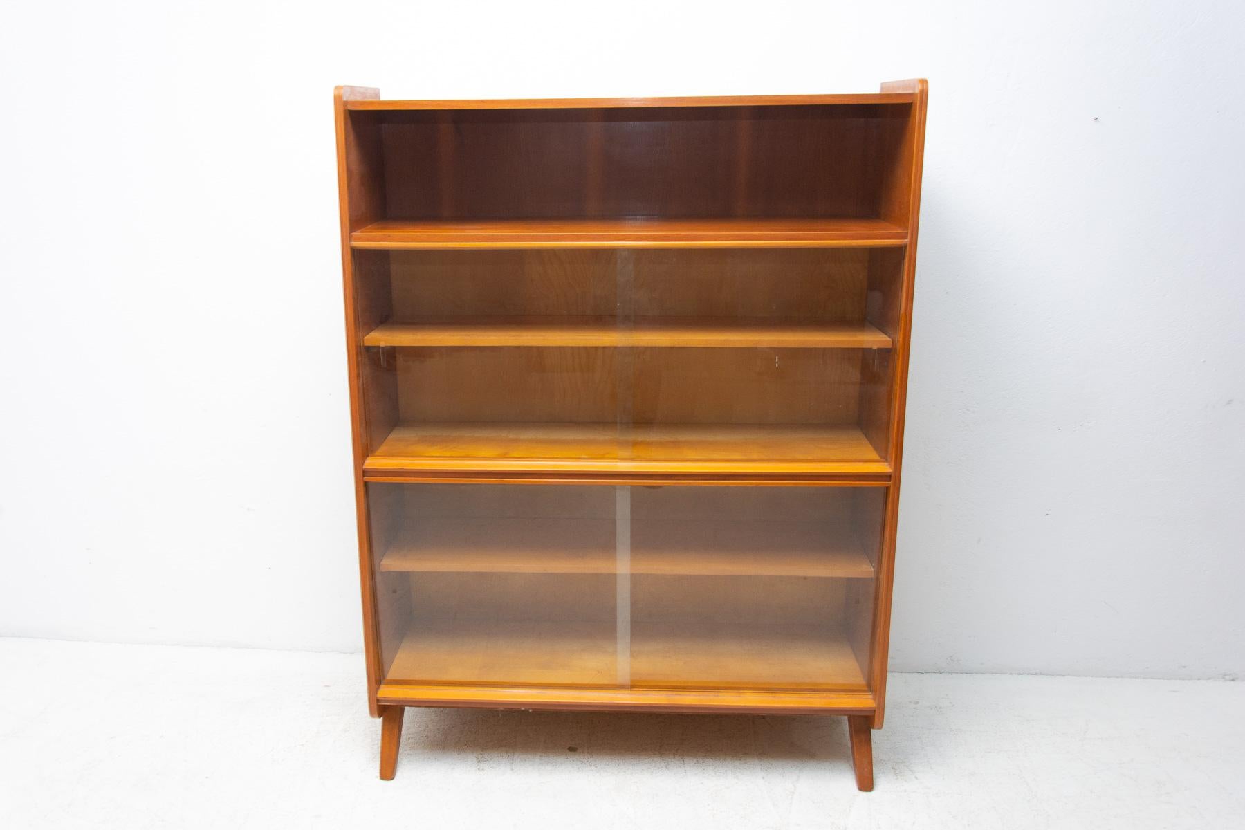 Mid Century Walnut Bookcase by František Jirák, 1960's, Czechoslovakia 8