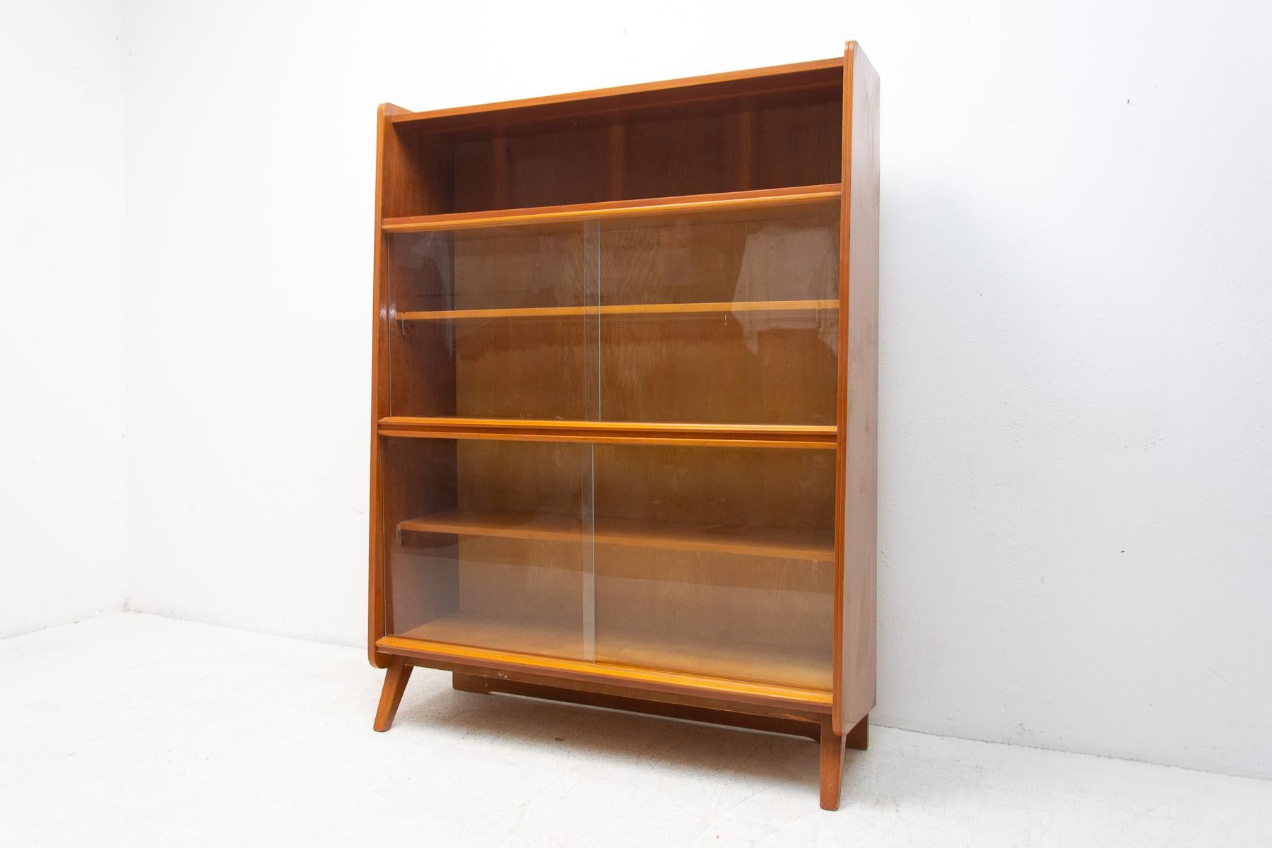 Mid Century Walnut Bookcase by František Jirák, 1960's, Czechoslovakia 10