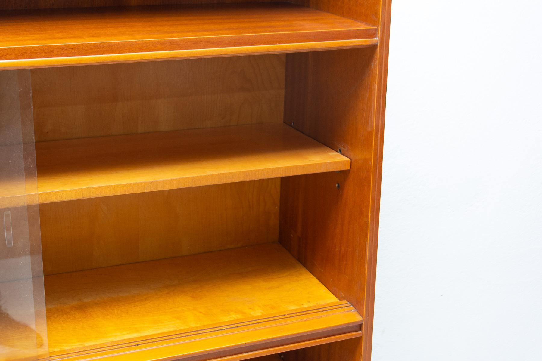 Mid Century Walnut Bookcase by František Jirák, 1960's, Czechoslovakia In Good Condition In Prague 8, CZ