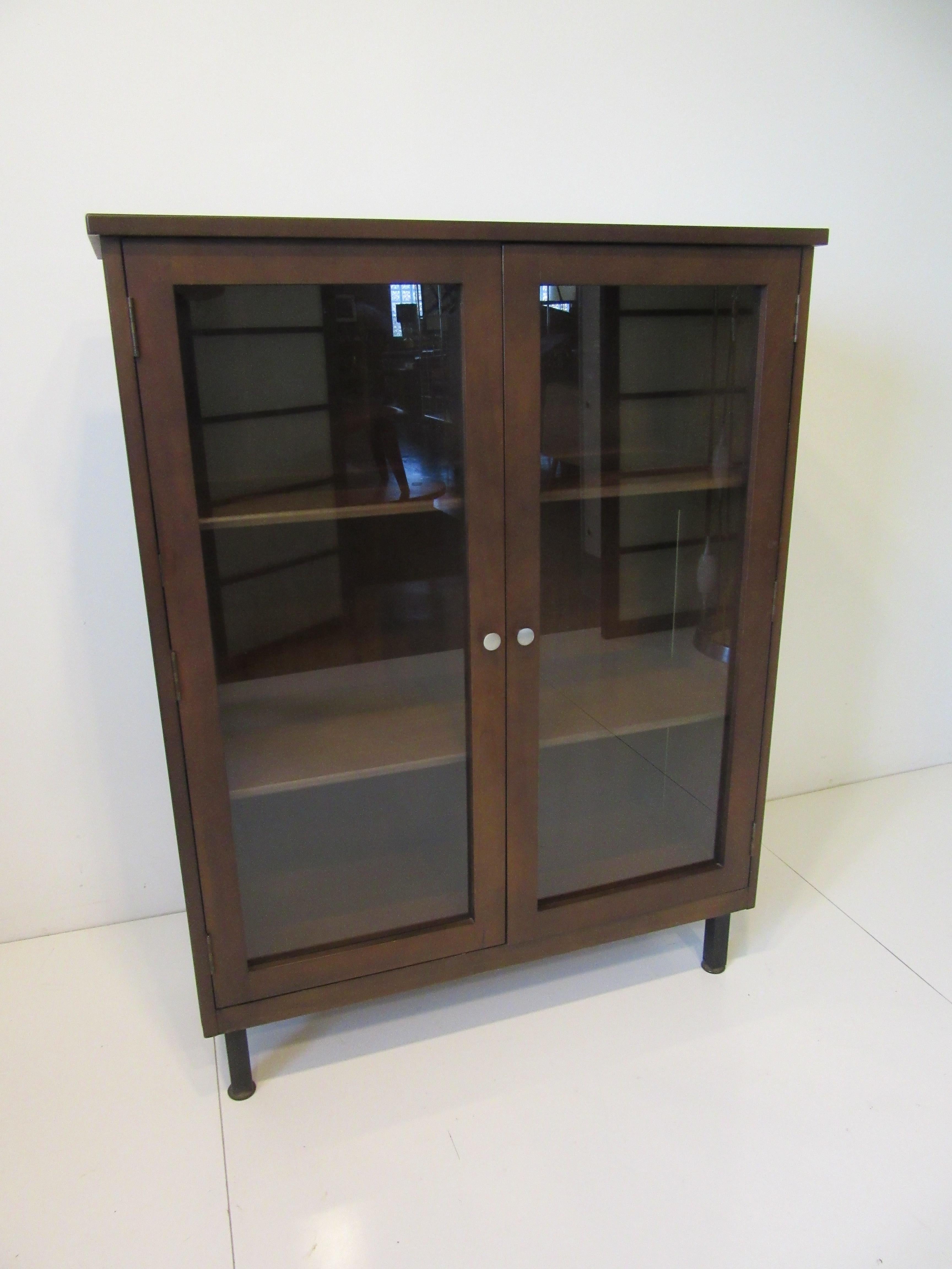 Mid Century Walnut Bookcase For Sale 2