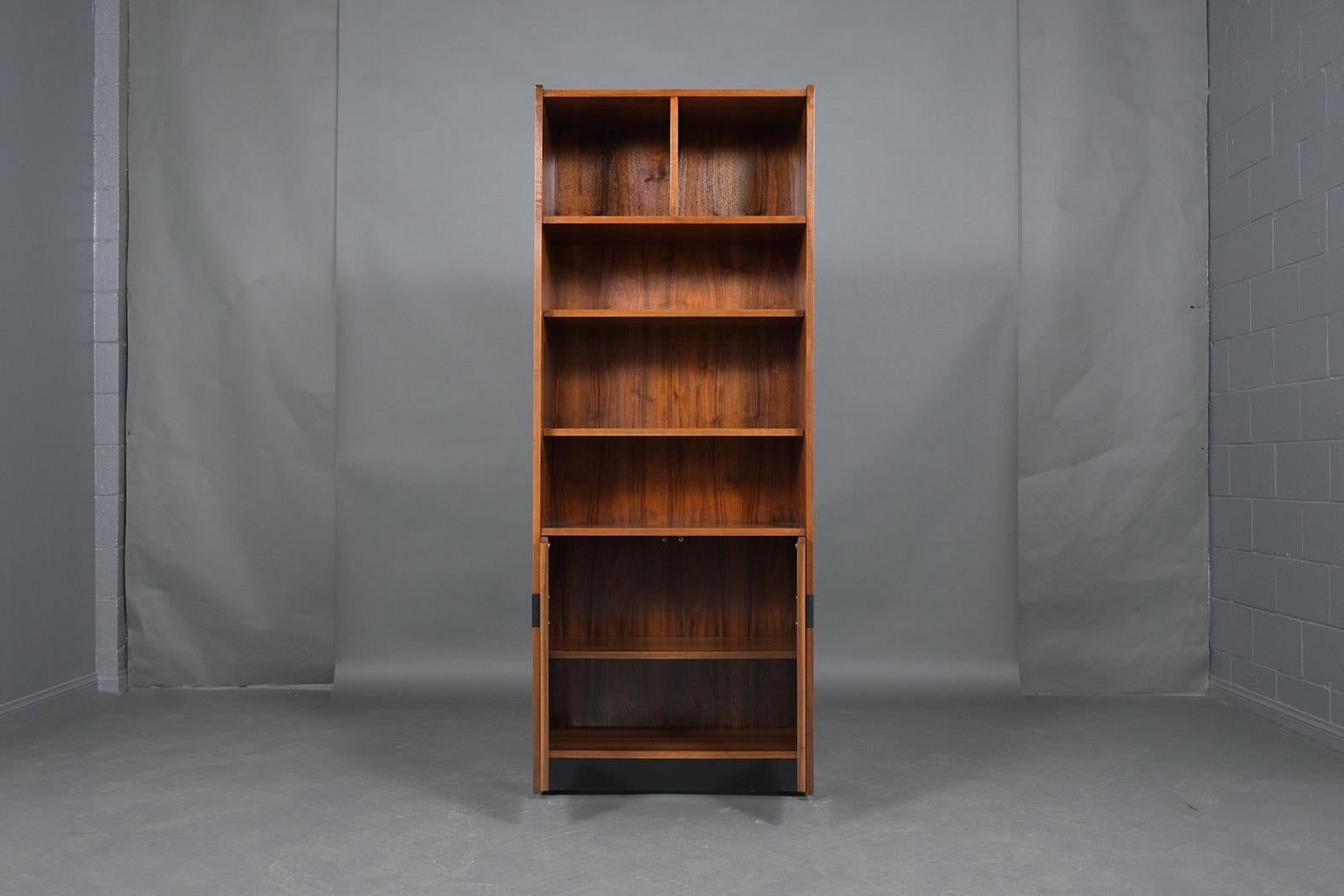 Mid-Century Modern Mid-Century Walnut Open Bookcase