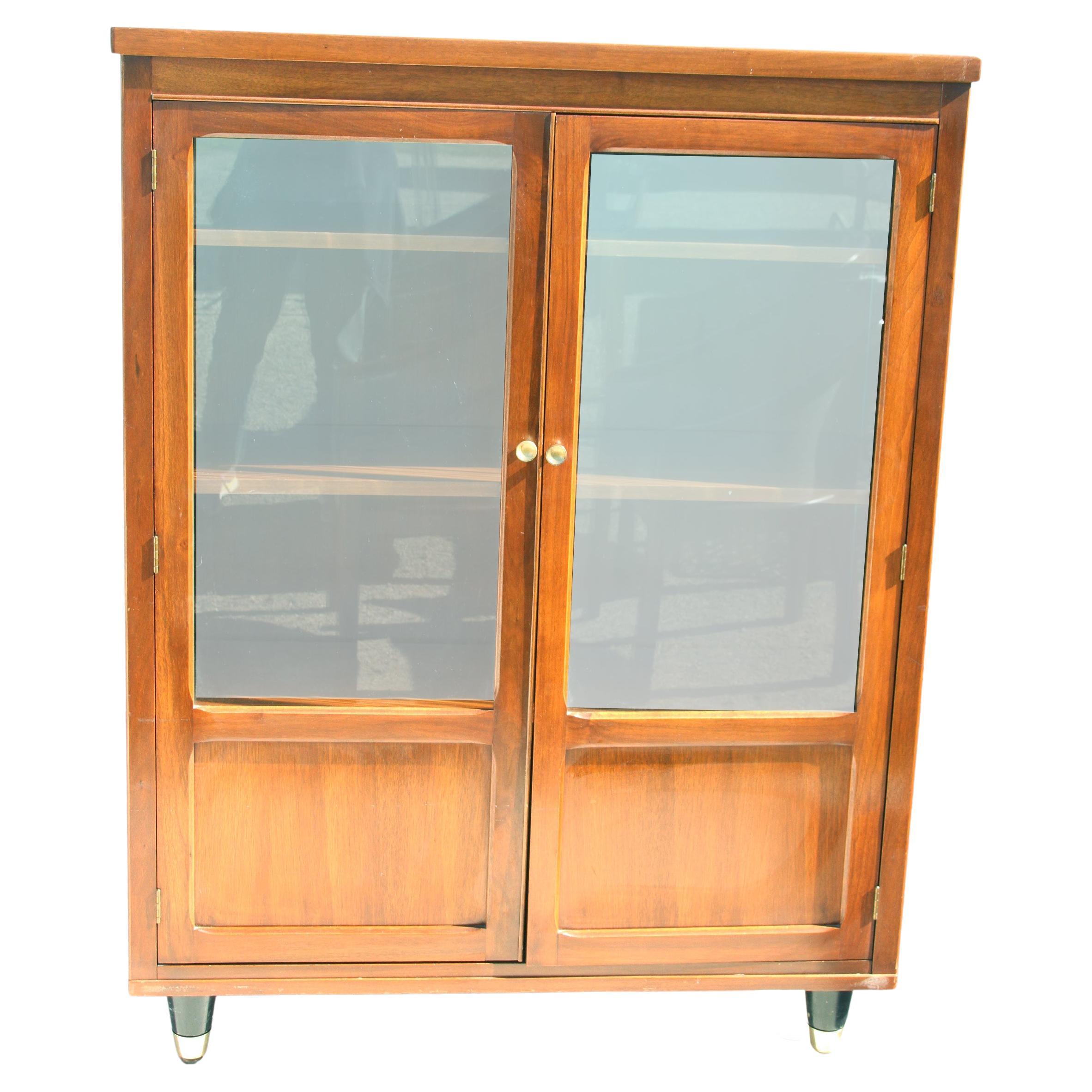 Midcentury Walnut Bookcase For Sale