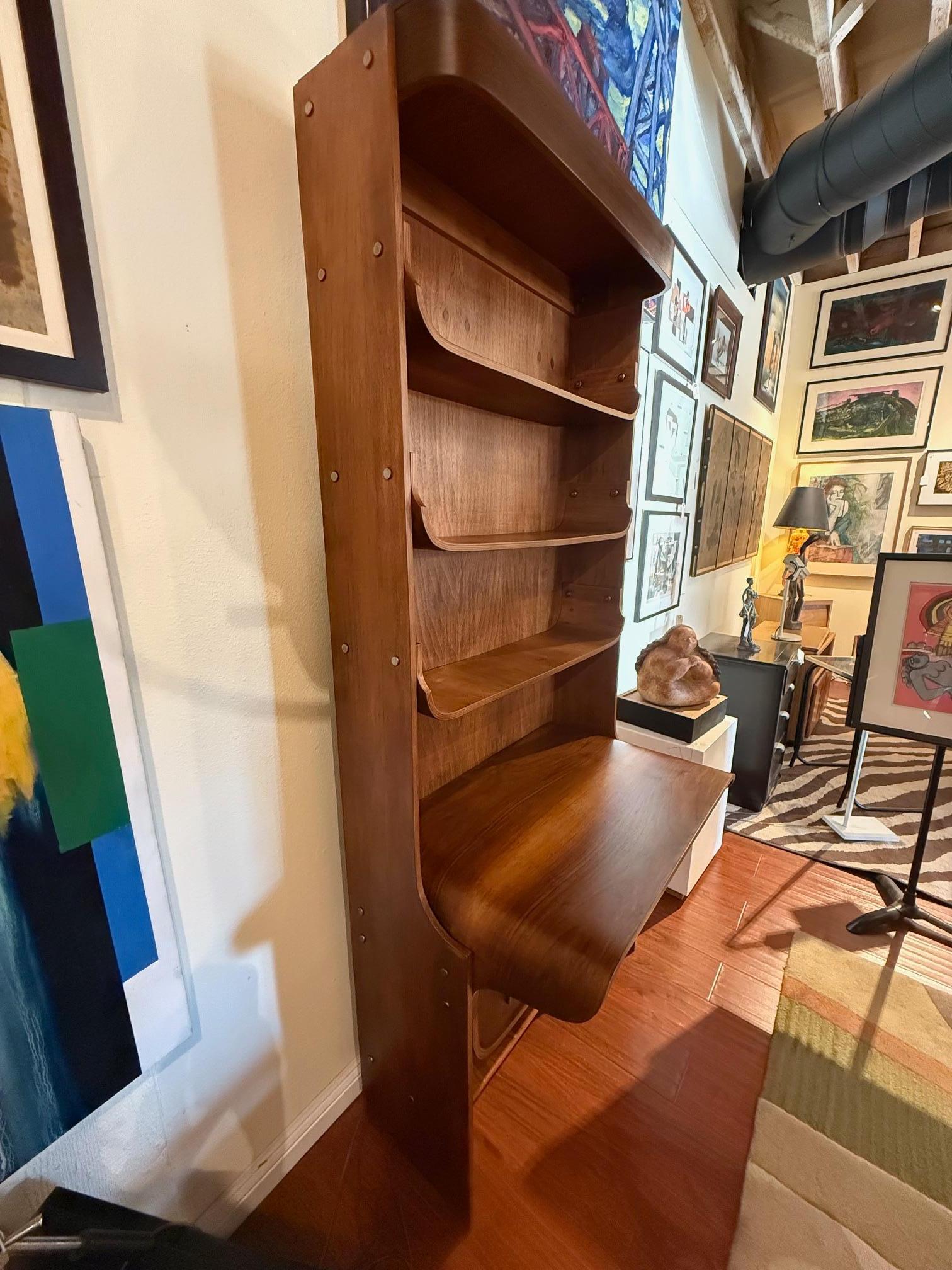 20th Century Mid-century Walnut Bookcase in the Dyrlund Style For Sale