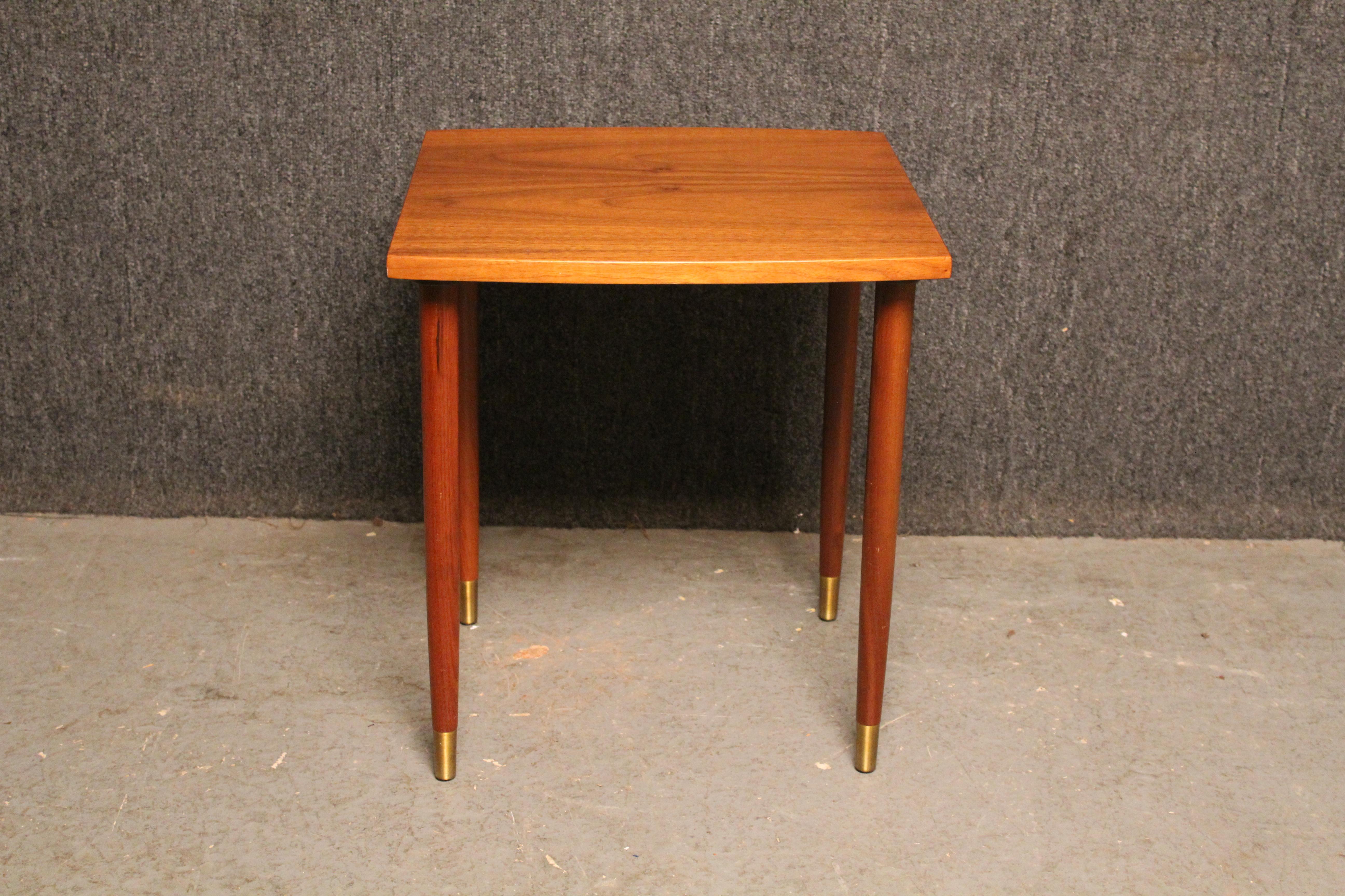 Mid-Century Walnut & Brass 