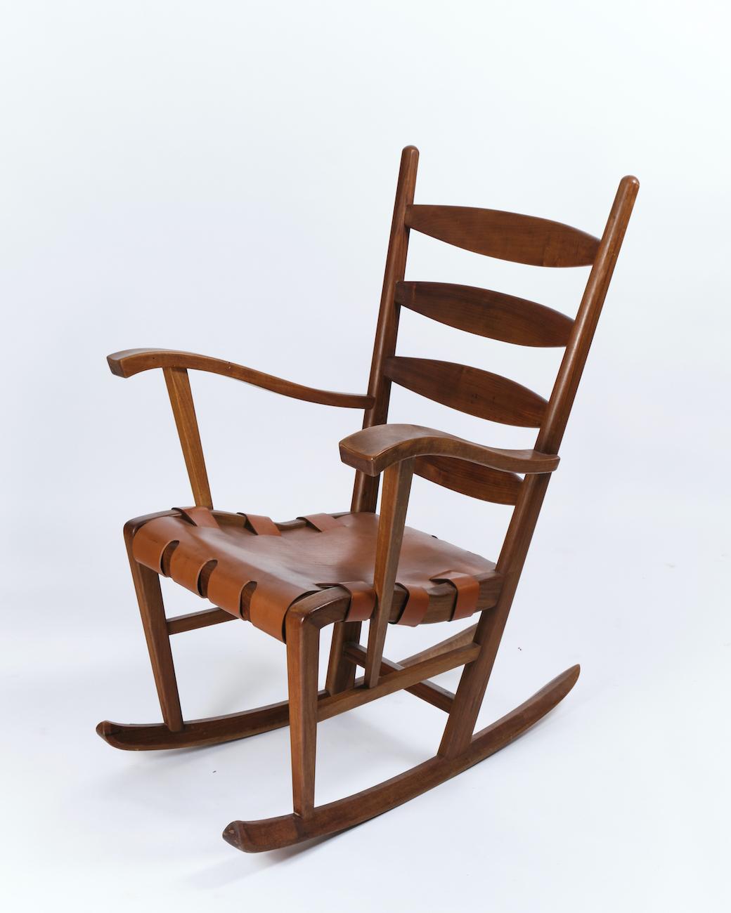 walnut rocking chair