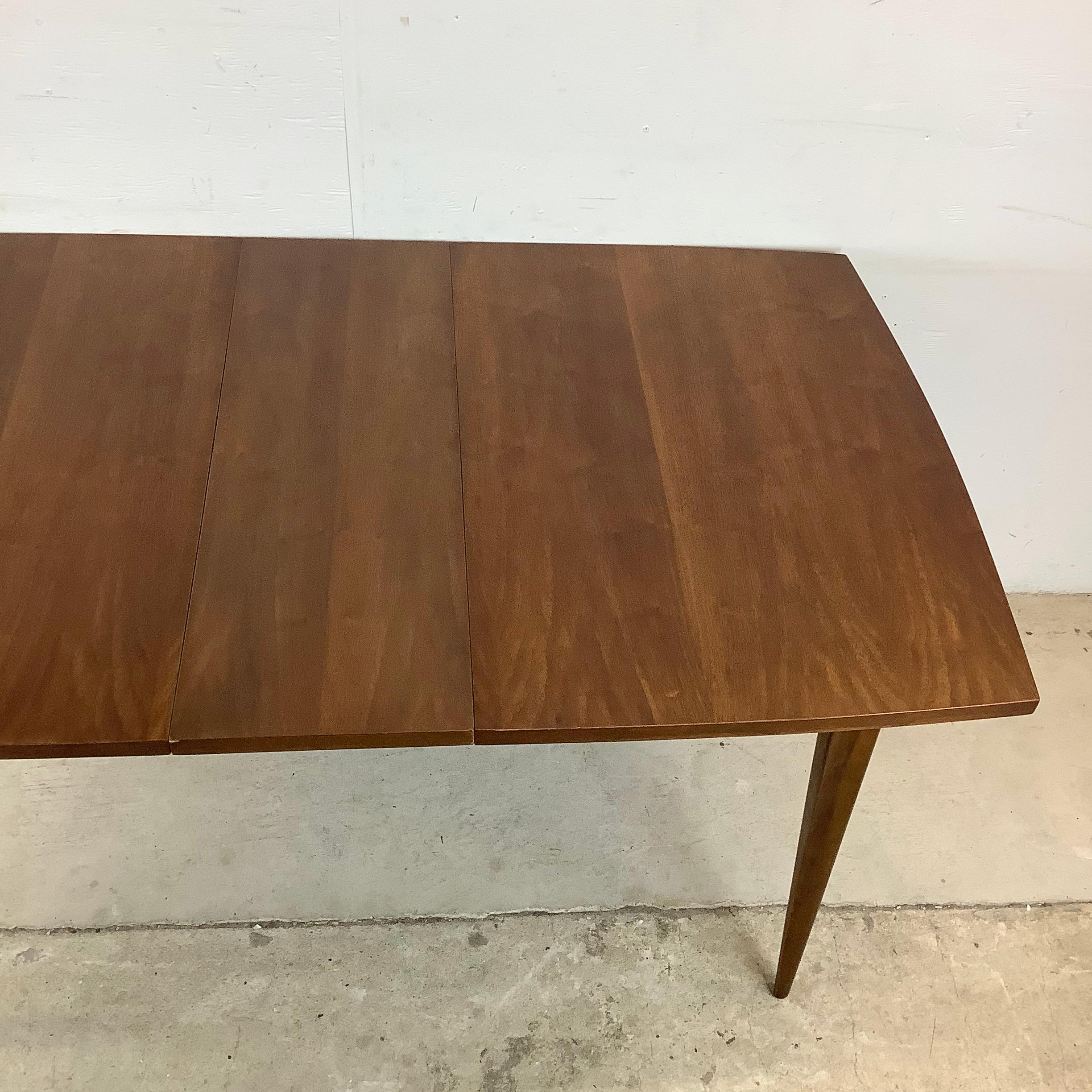 Mid-Century Walnut Broyhill Saga Dining Table With Leaf For Sale 8