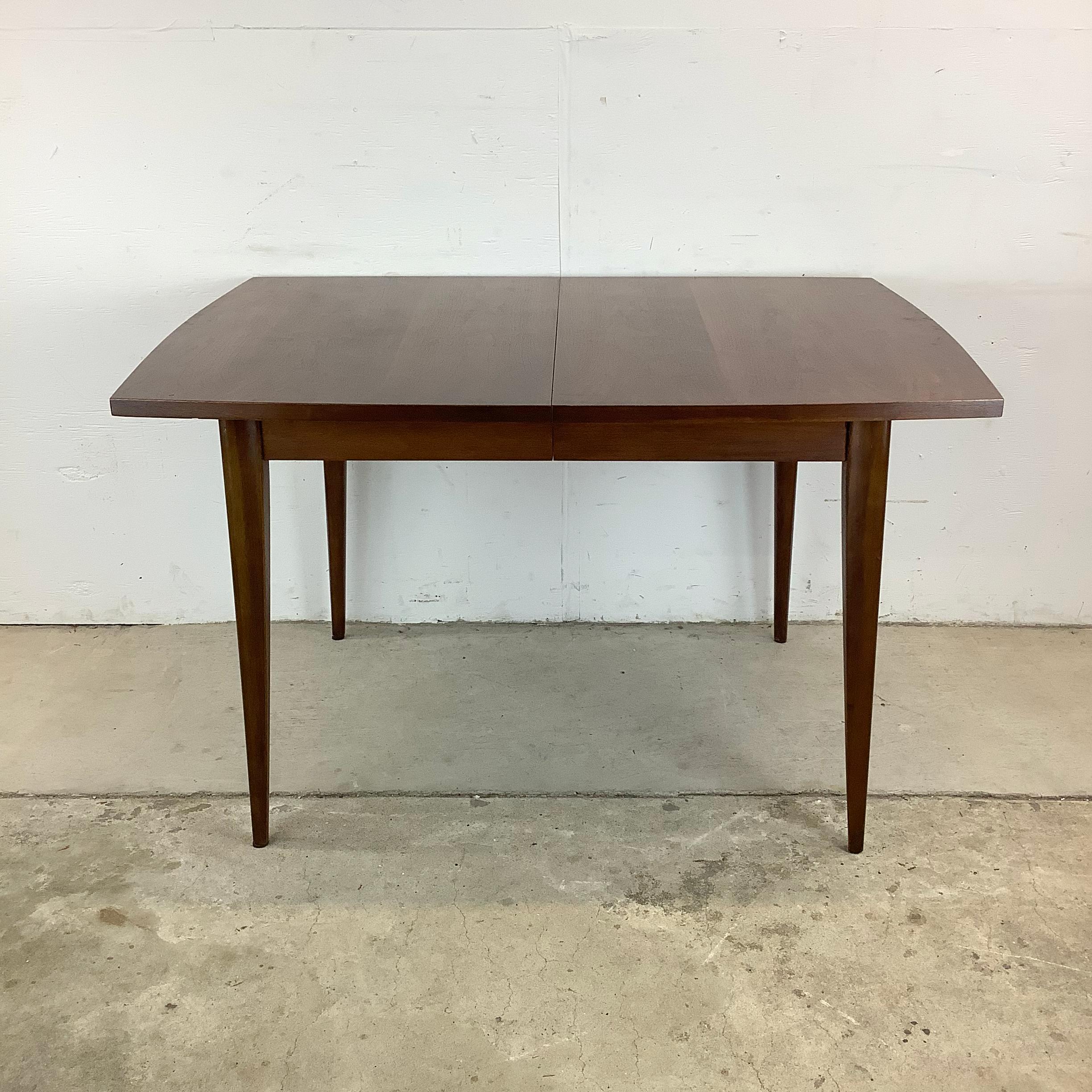 Mid-Century Modern Mid-Century Walnut Broyhill Saga Dining Table With Leaf For Sale