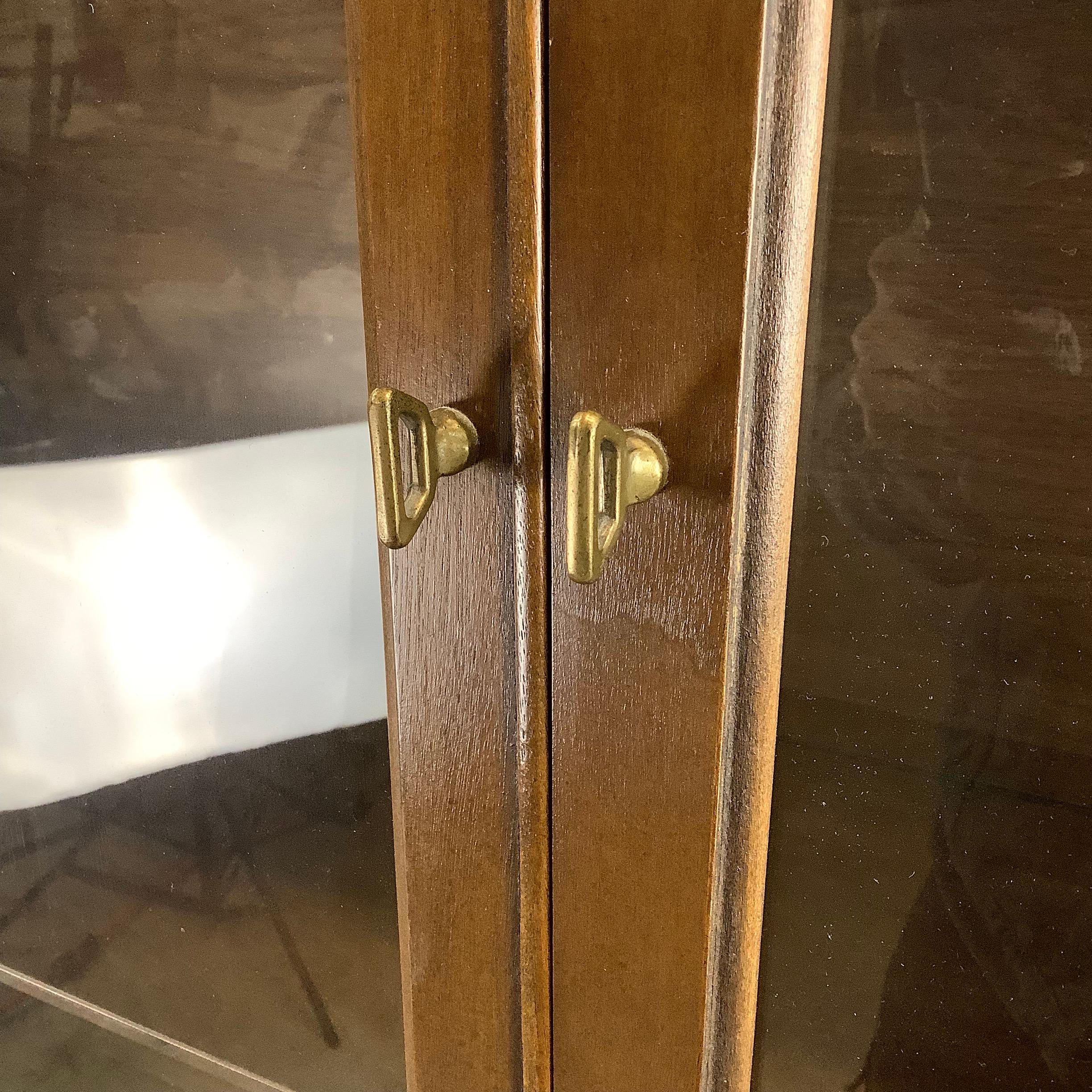 Mid-Century Walnut Broyhill Sideboard with Display Cabinet 1