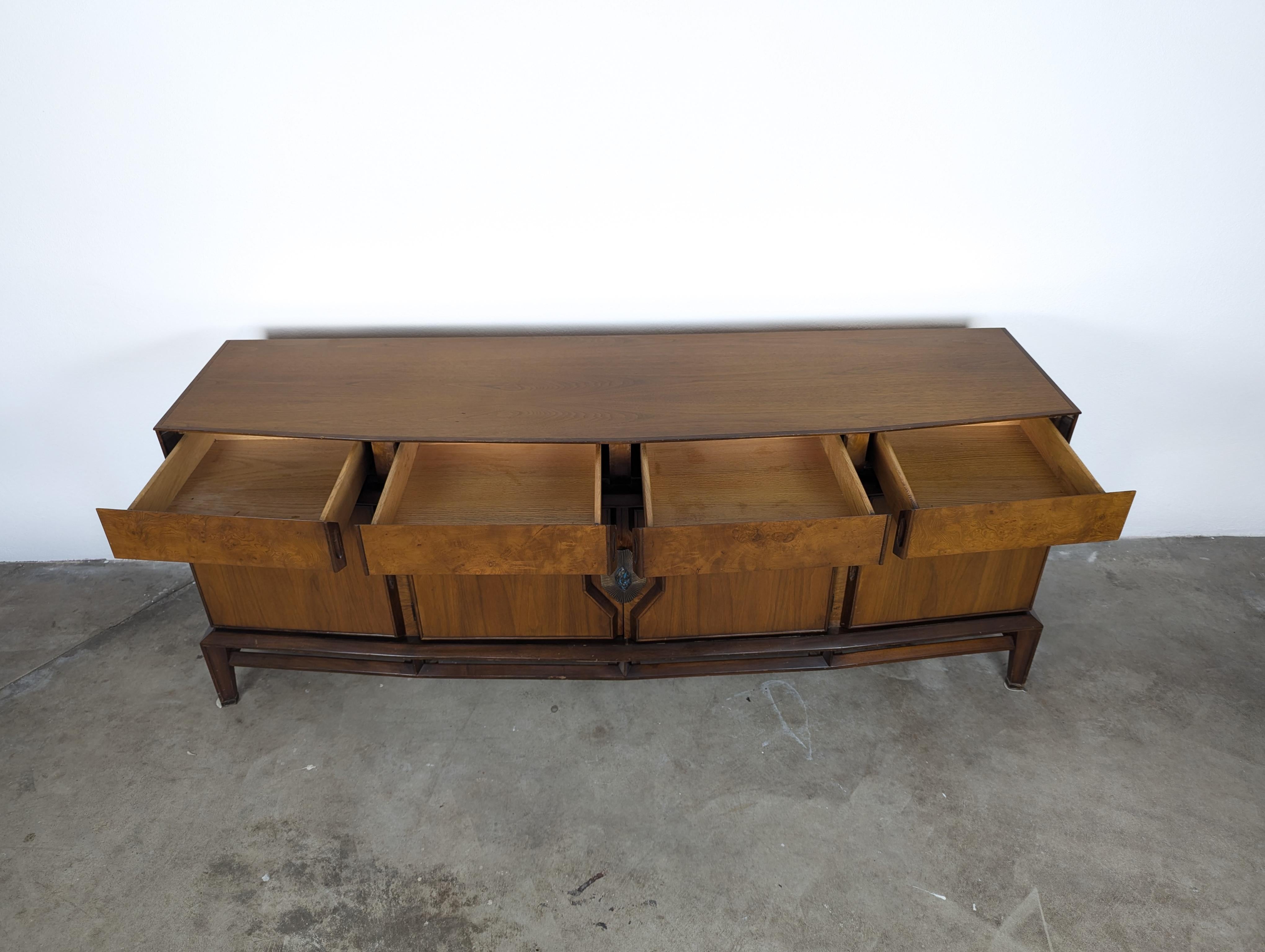 Mid Century Walnut & Burl Lowboy Credenza/Buffet by Helen & Hobey Baker, c1960s 1
