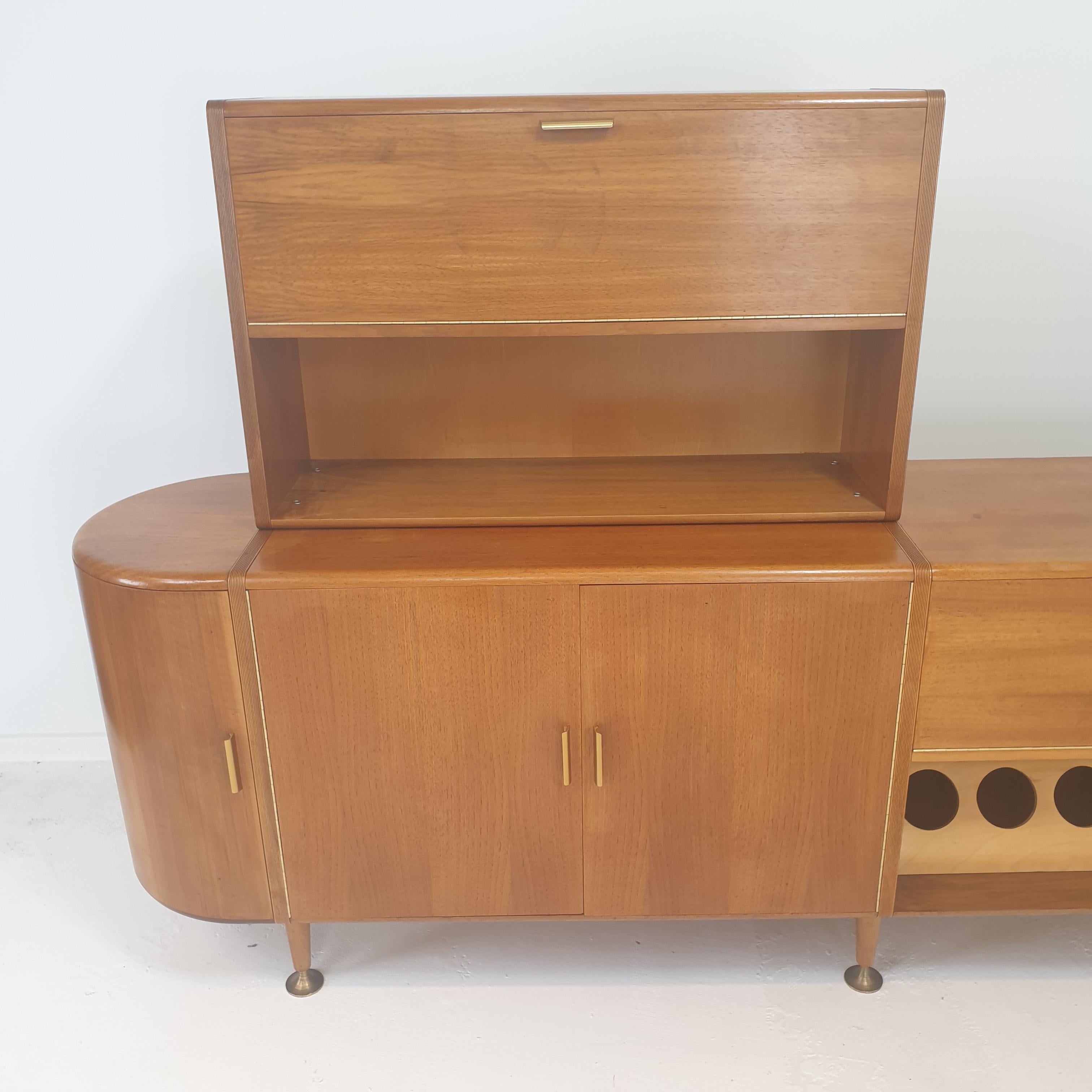 Mid-Century Walnut Cabinet and Sideboard by A.A. Patijn for Zijlstra, 1950's For Sale 5