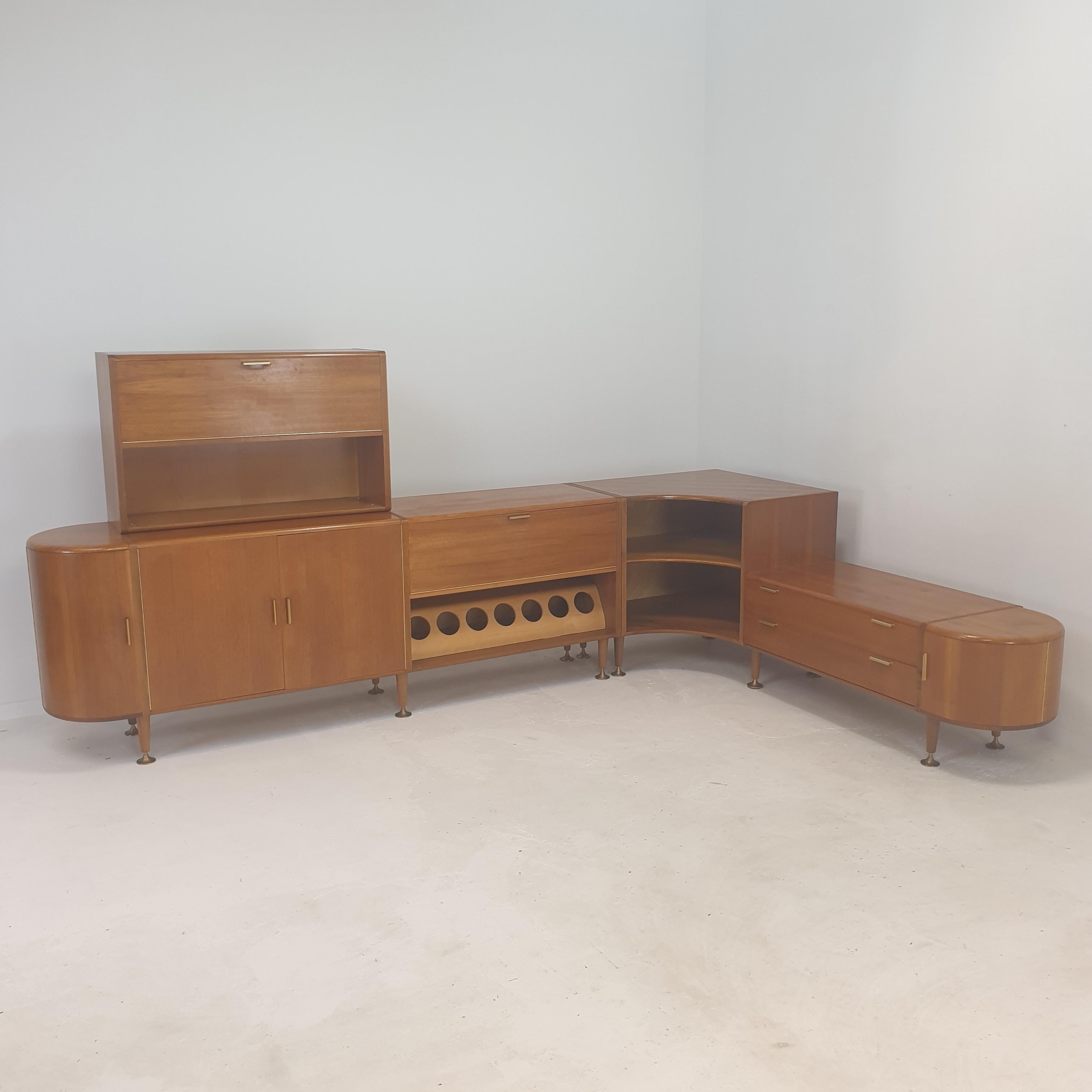 Mid-Century Walnut Cabinet and Sideboard by A.A. Patijn for Zijlstra, 1950's For Sale 1