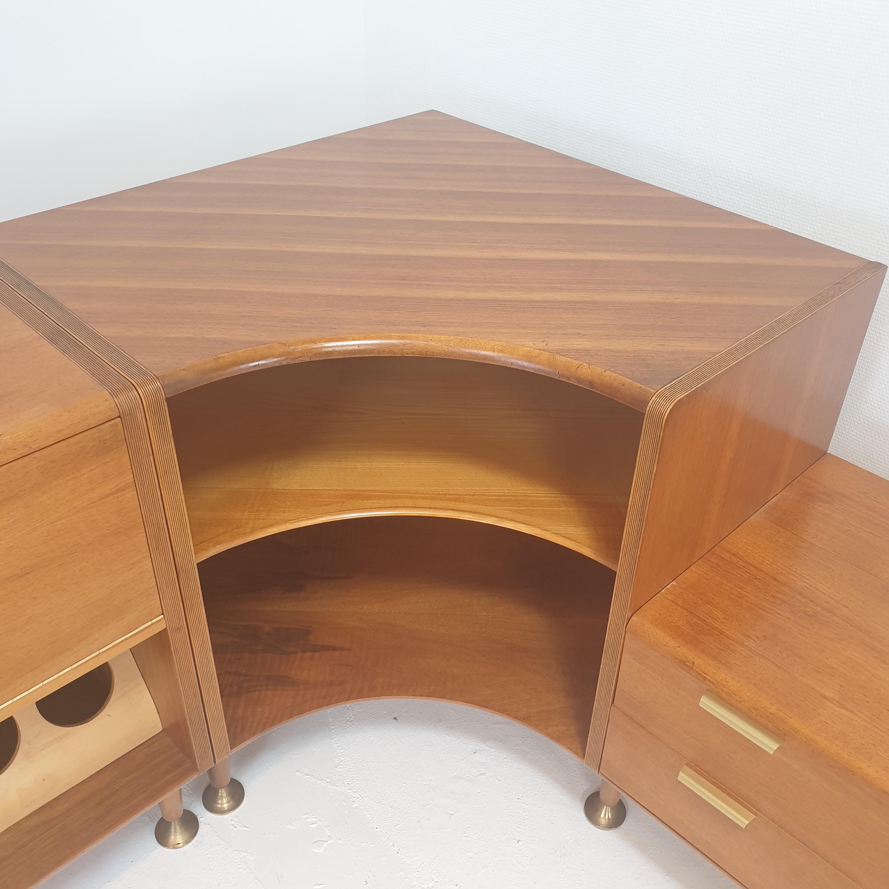 Mid-Century Walnut Cabinet and Sideboard by A.A. Patijn for Zijlstra, 1950's For Sale 3
