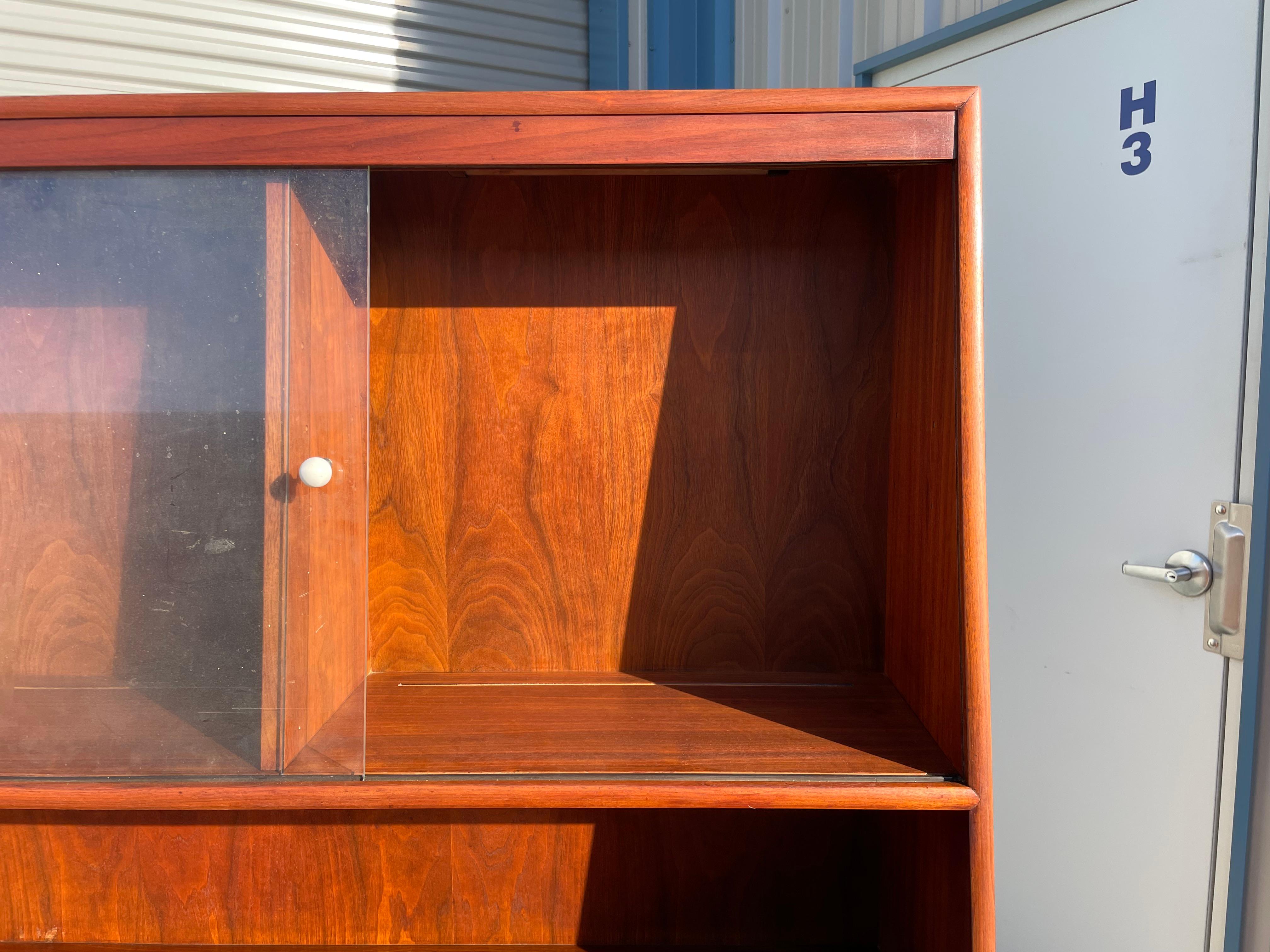 Mid-20th Century Midcentury Walnut Cabinet by Kipp Stewart for Drexel For Sale